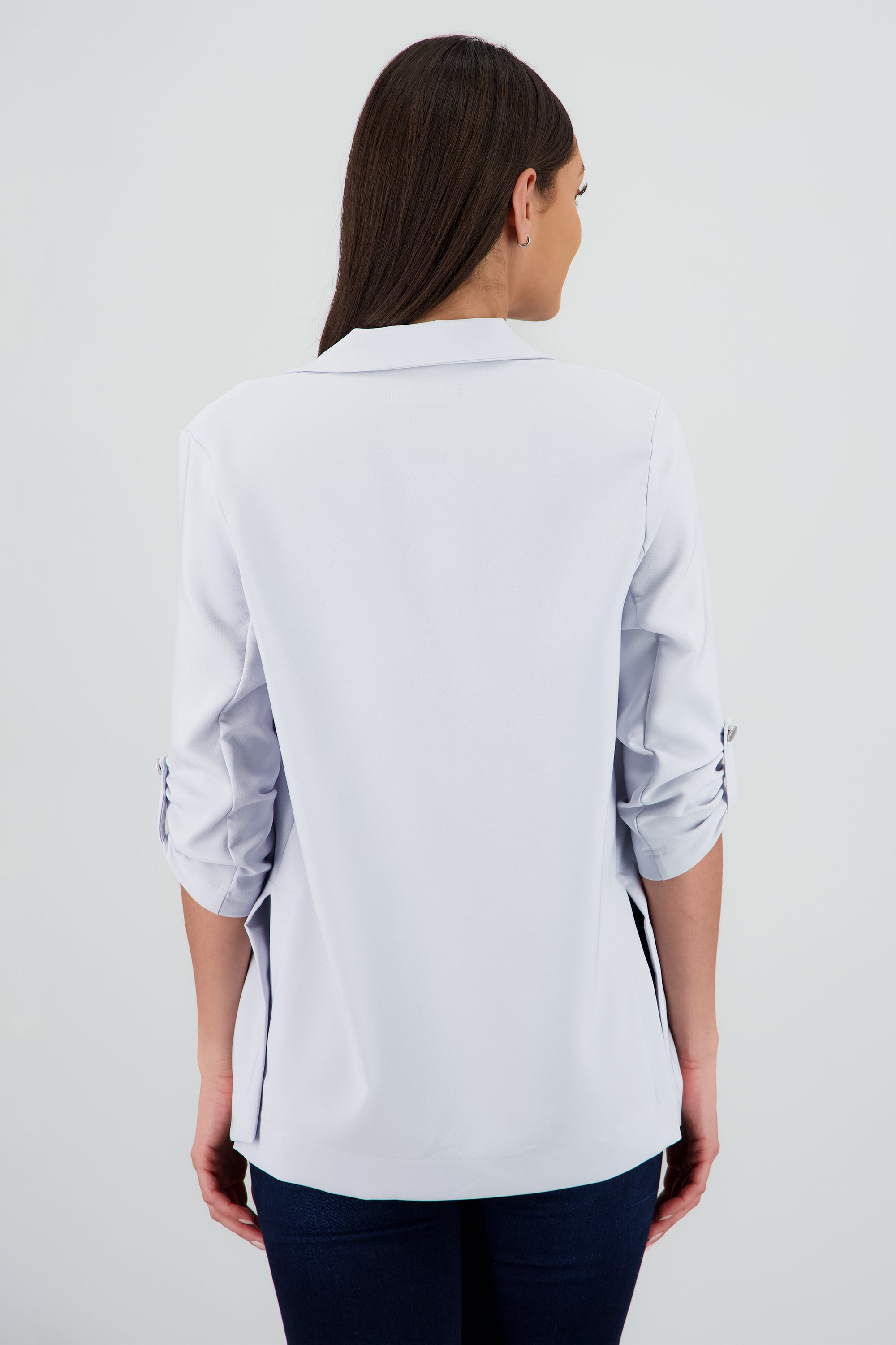 Saco Liso Manga Elevadores AZUL PASTEL