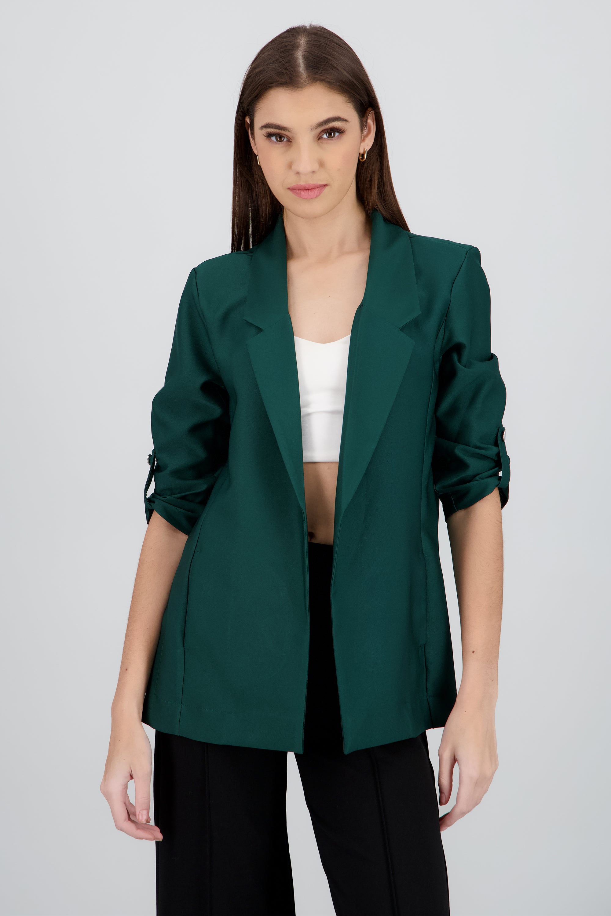 Saco Liso Manga Elevadores VERDE CAZADOR