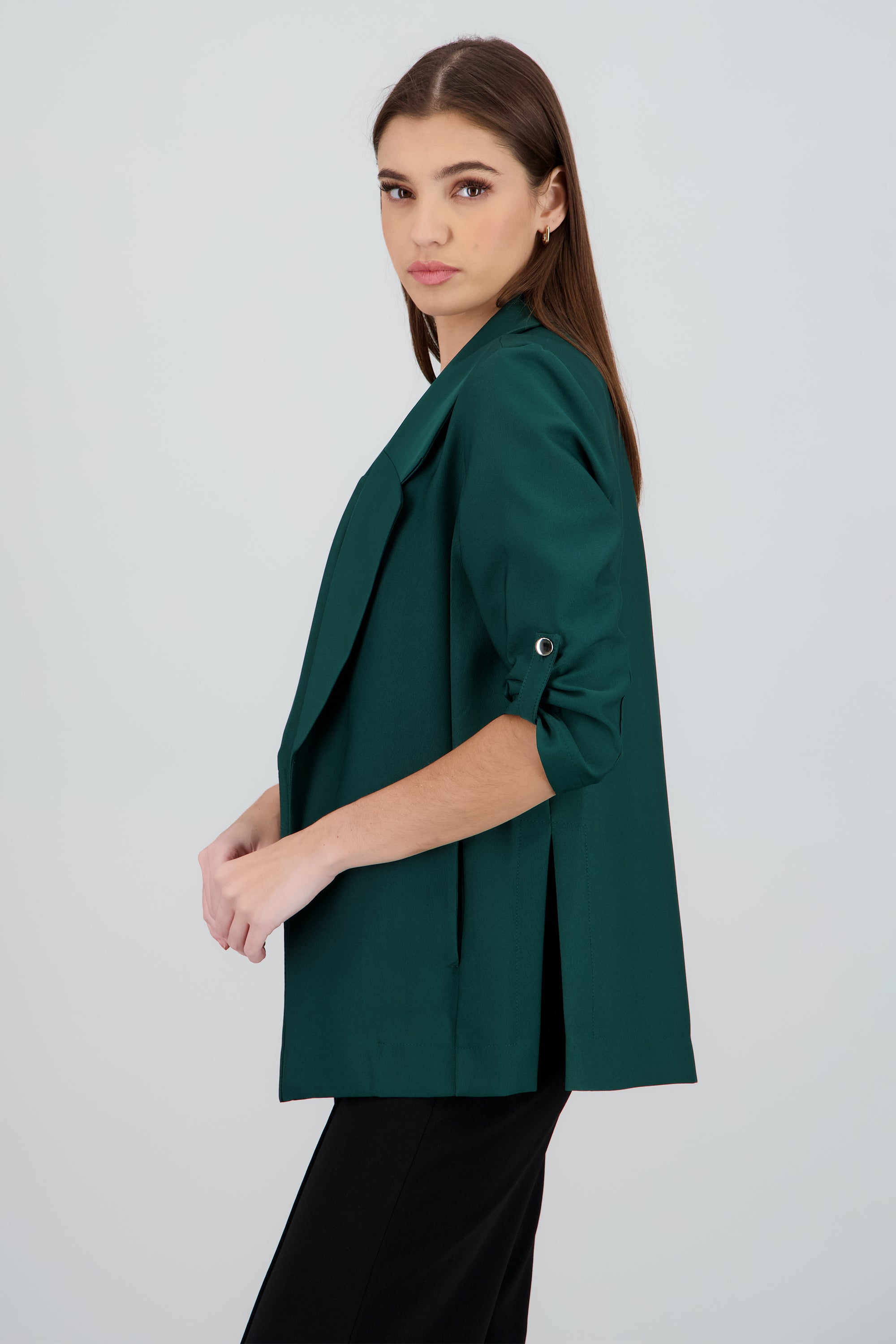Saco Liso Manga Elevadores VERDE CAZADOR