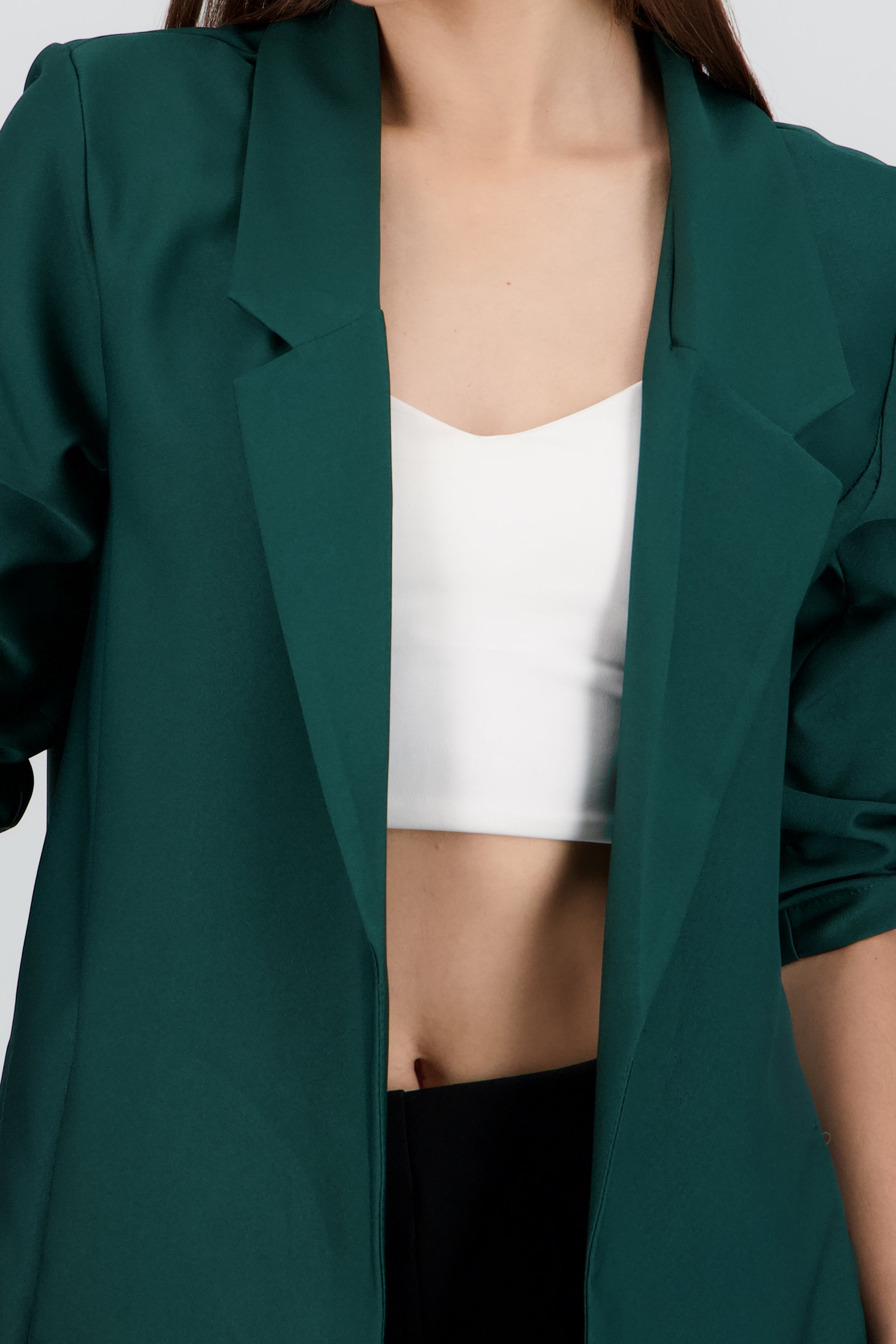 Saco Liso Manga Elevadores VERDE CAZADOR