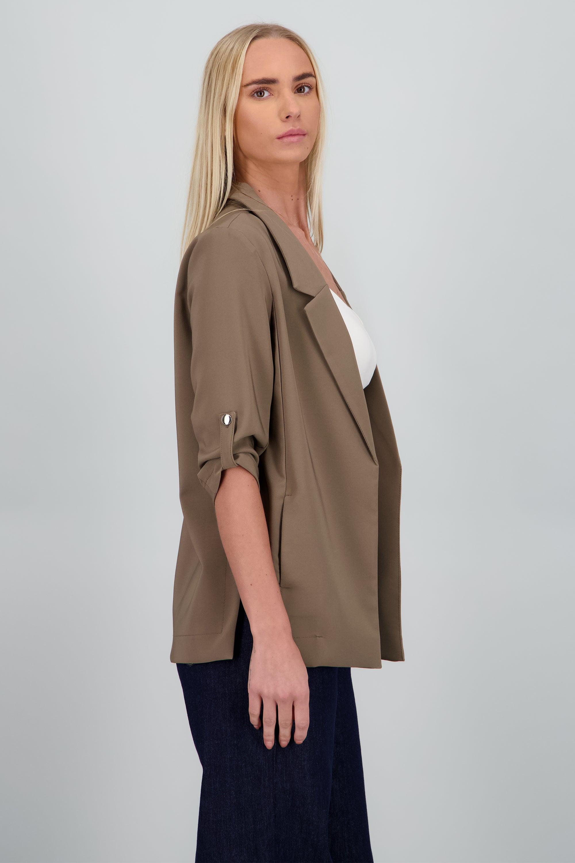 Saco Liso Manga Elevadores CAFE OBSCURO