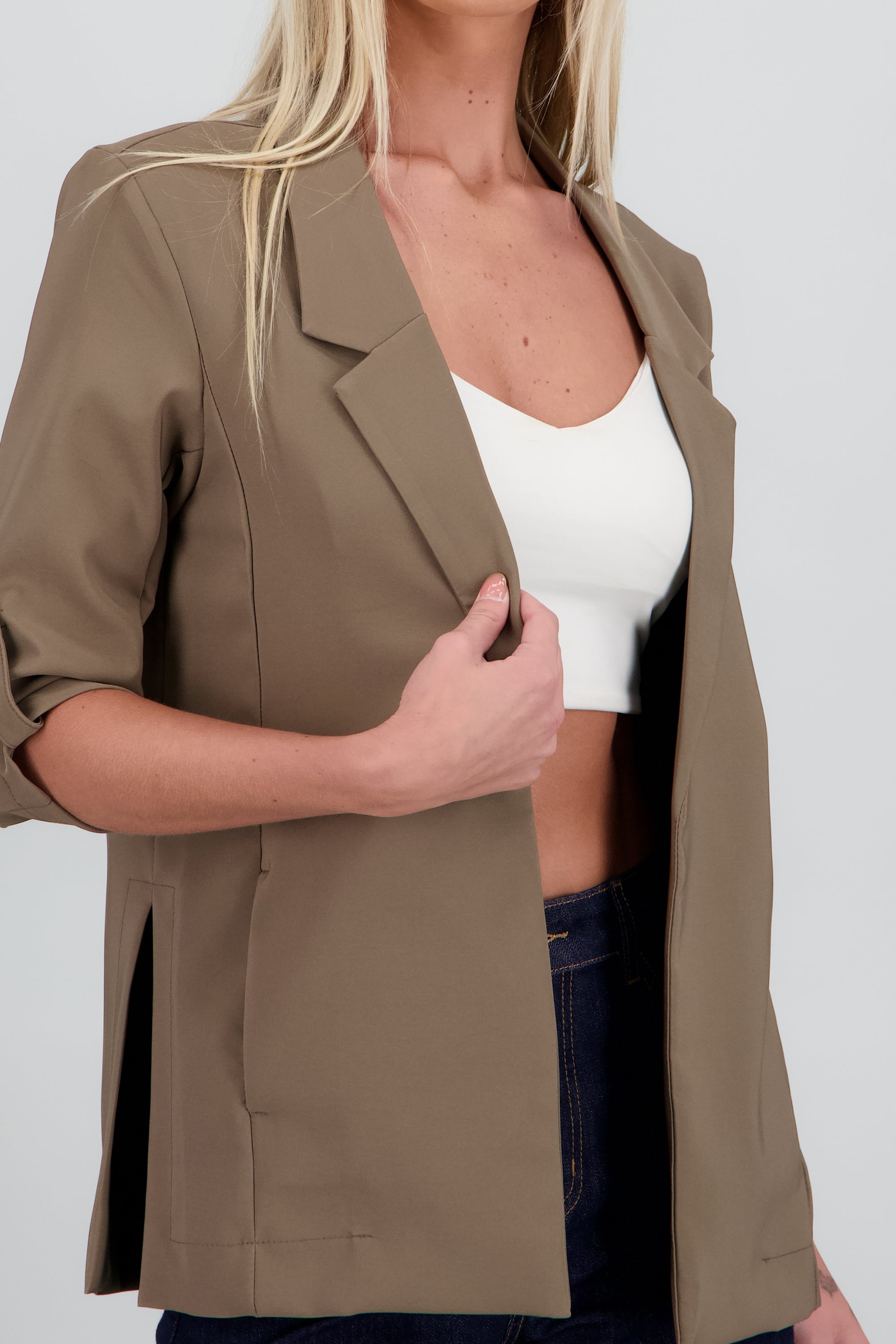 Saco Liso Manga Elevadores CAFE OBSCURO