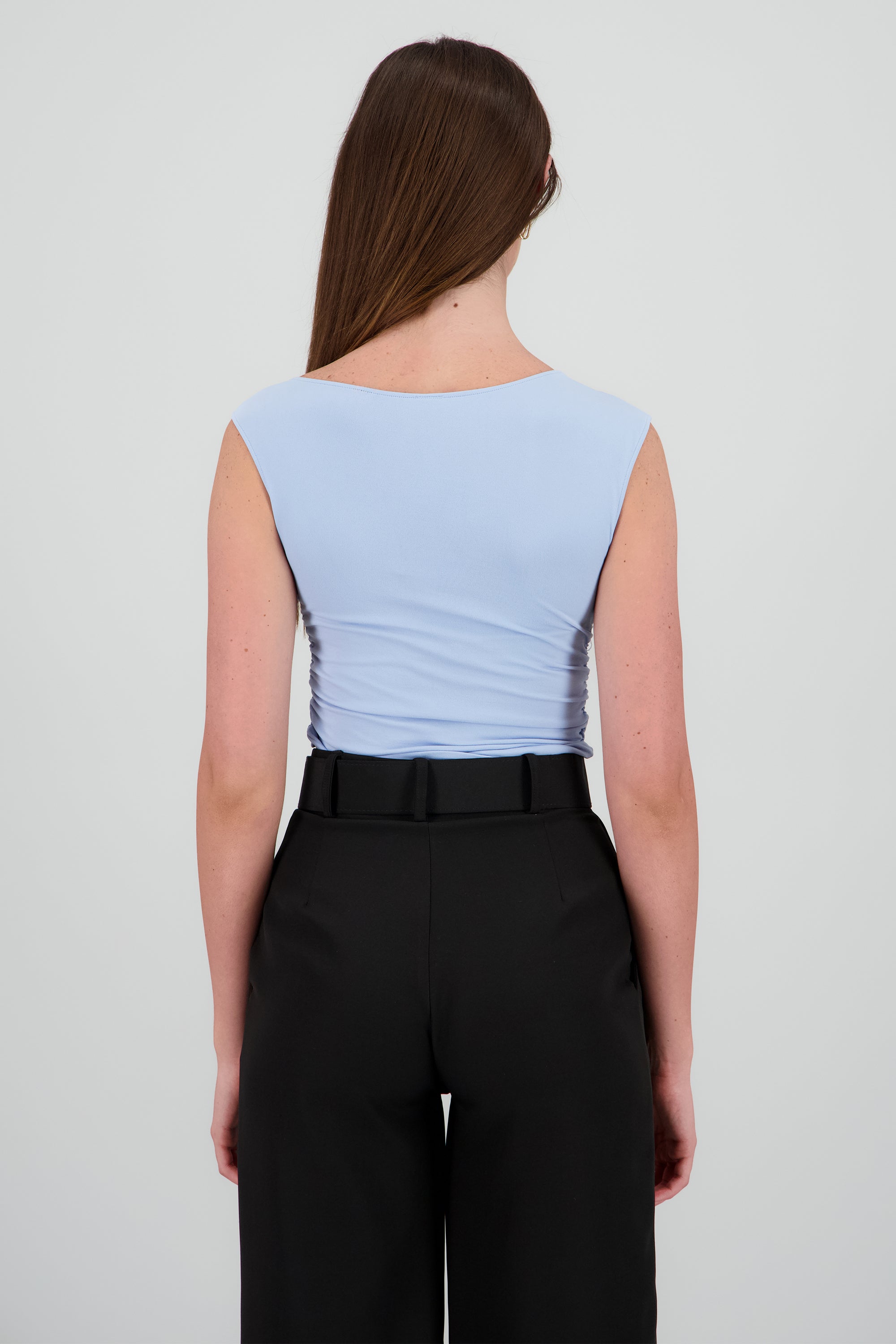 Top plisado sin mangas AZUL PASTEL