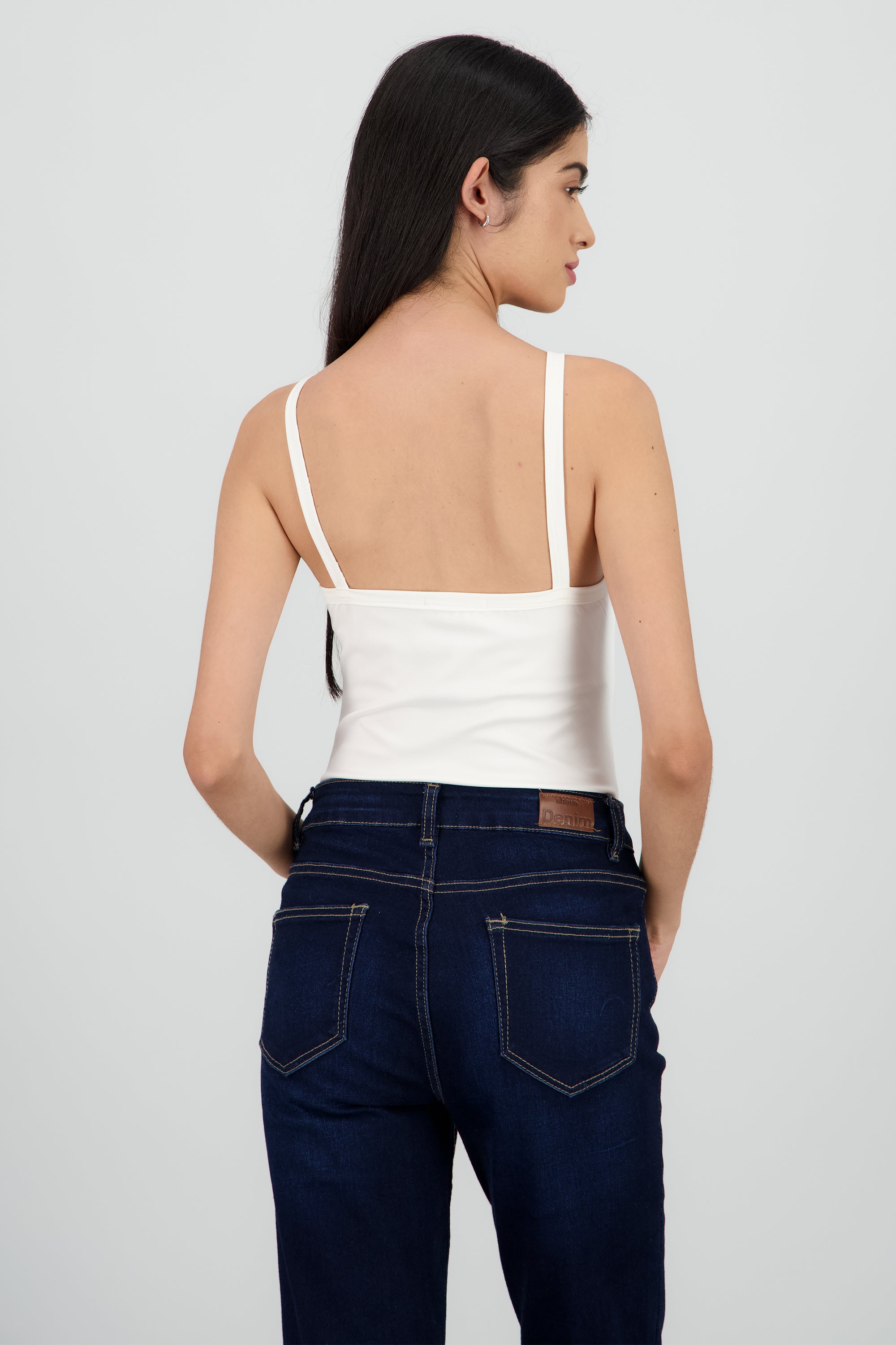 Bodysuit liso escote en v BLANCO
