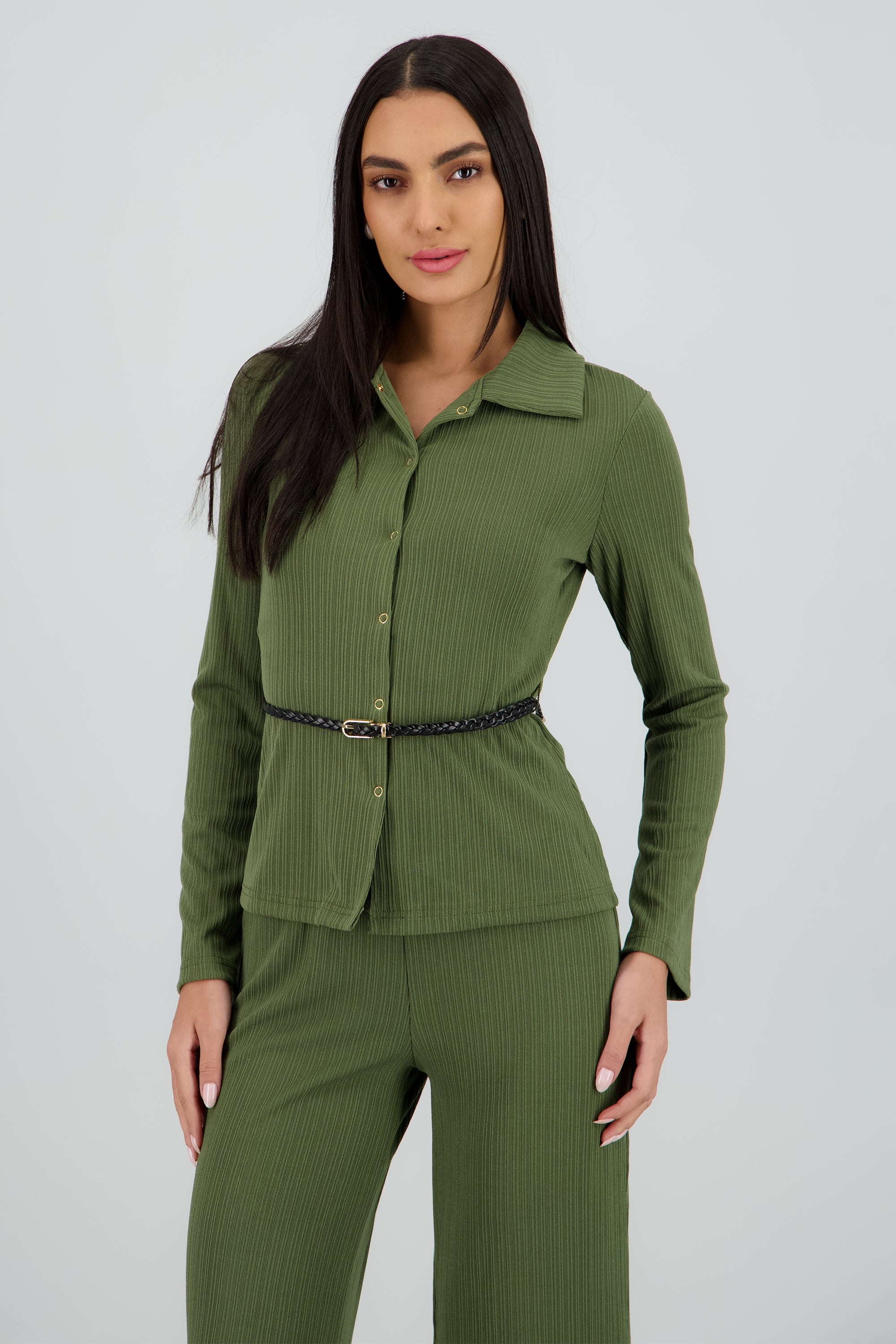 Camisa plisada OLIVO