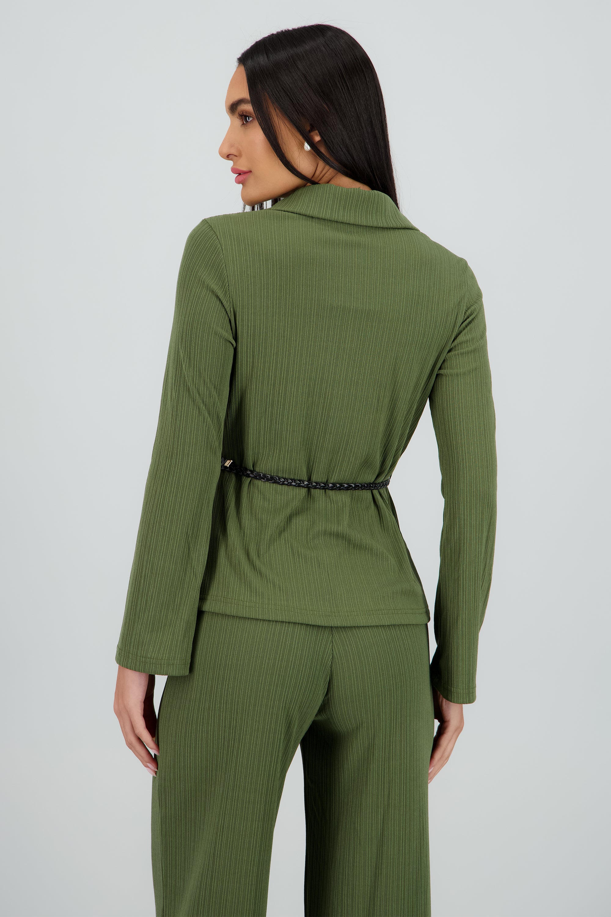 Camisa plisada OLIVO