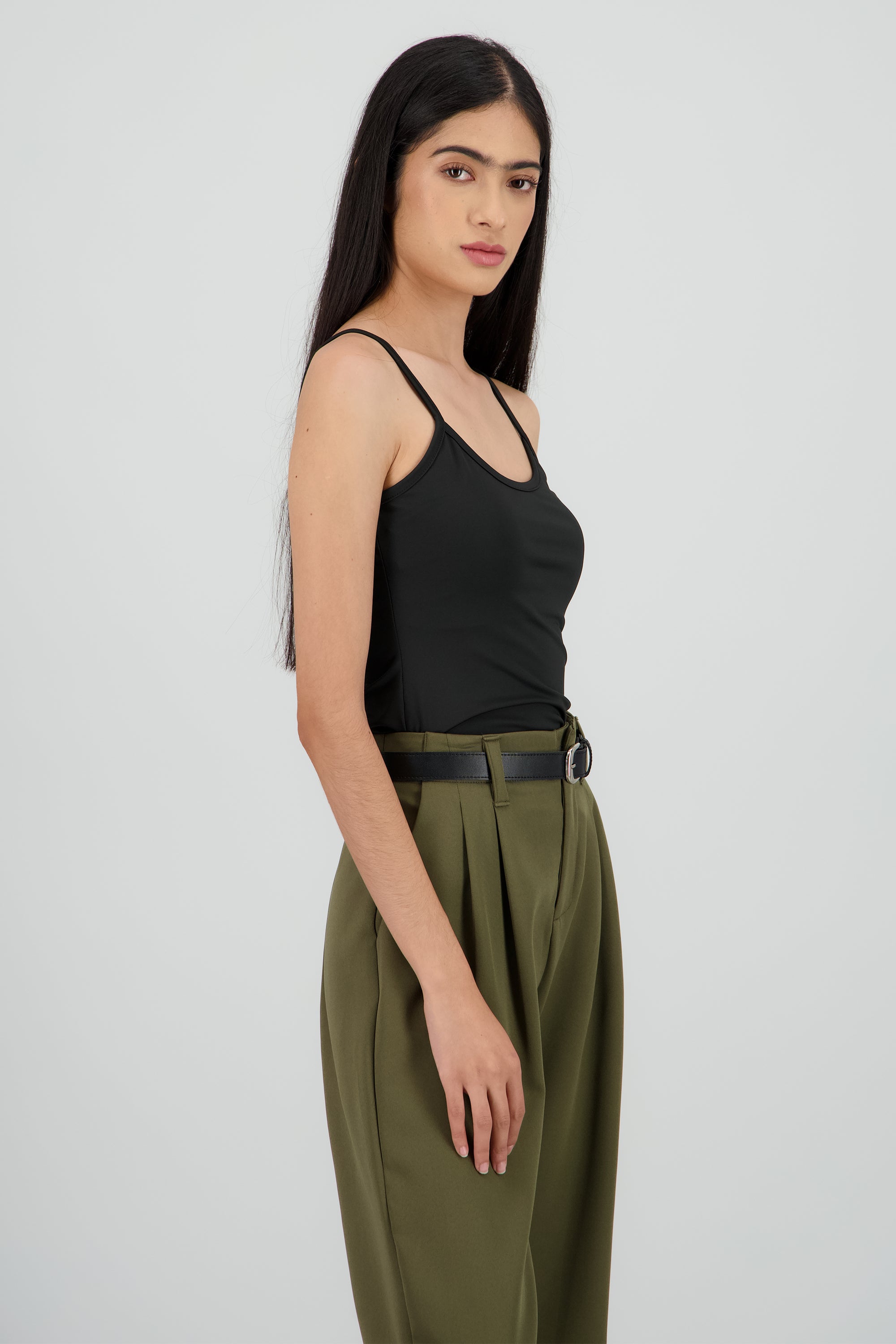 Top liso tirantes NEGRO