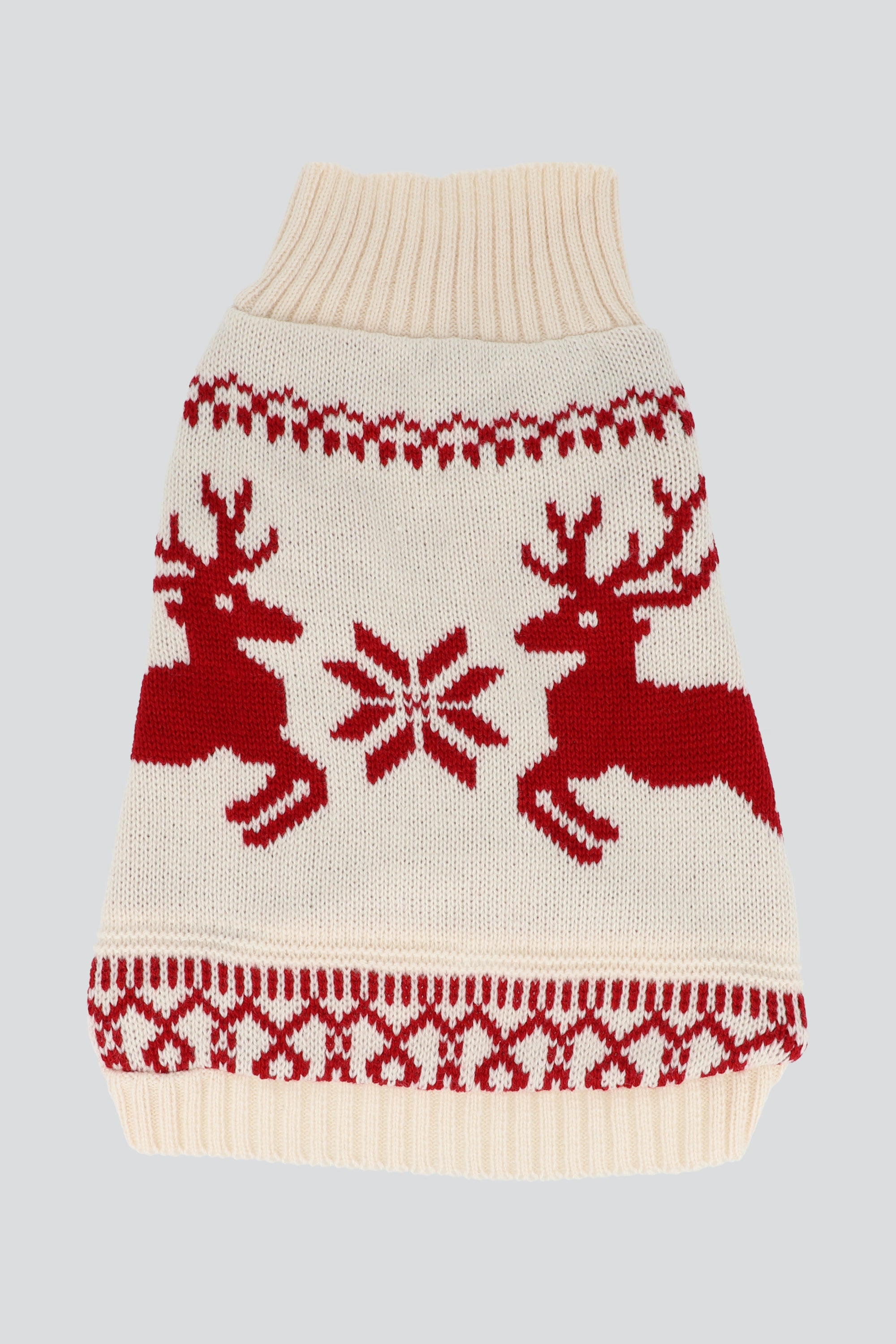 Sueter mascota renos espejo BEIGE