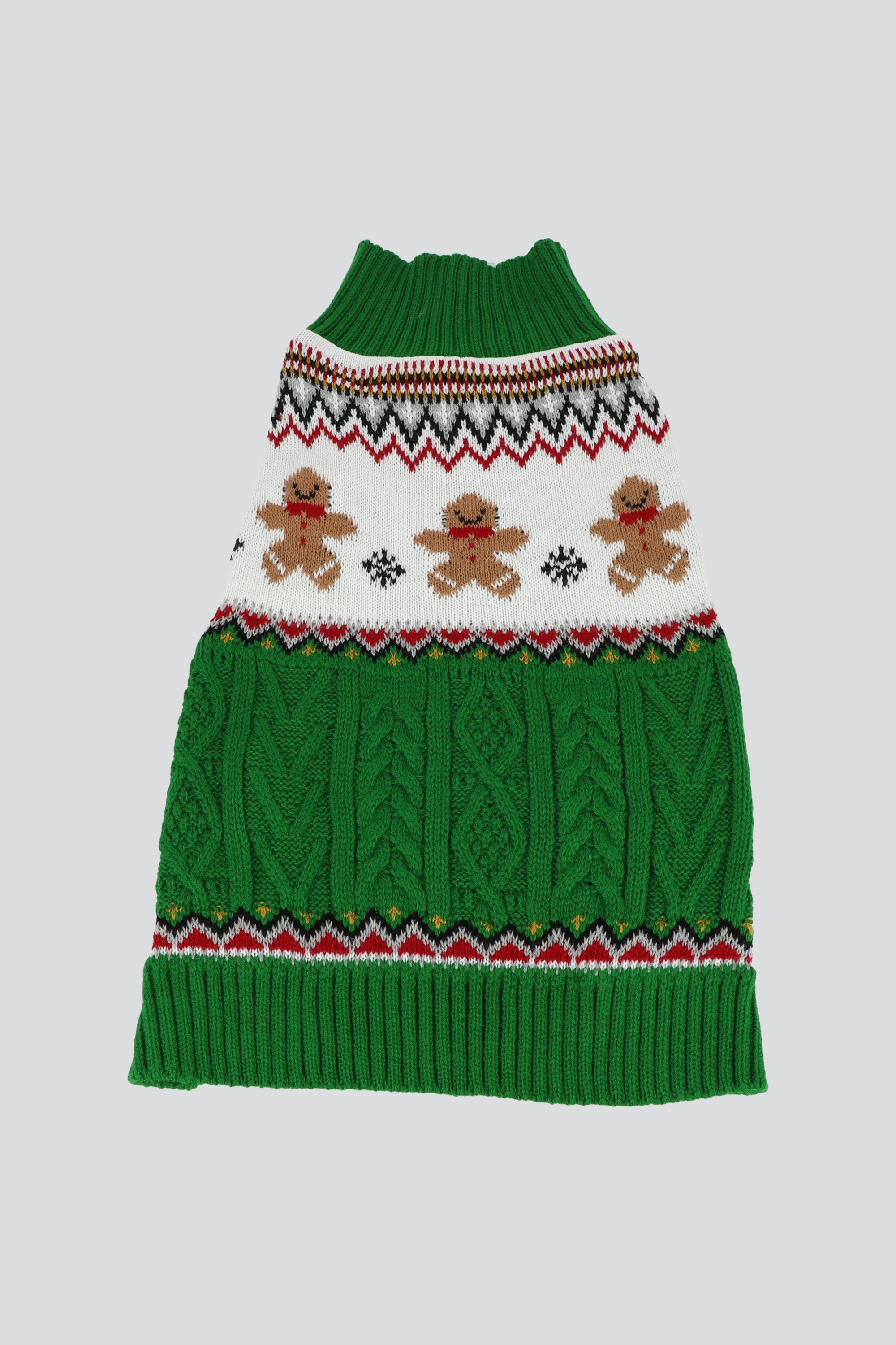 Sueter mascota galletitas jengibre VERDE