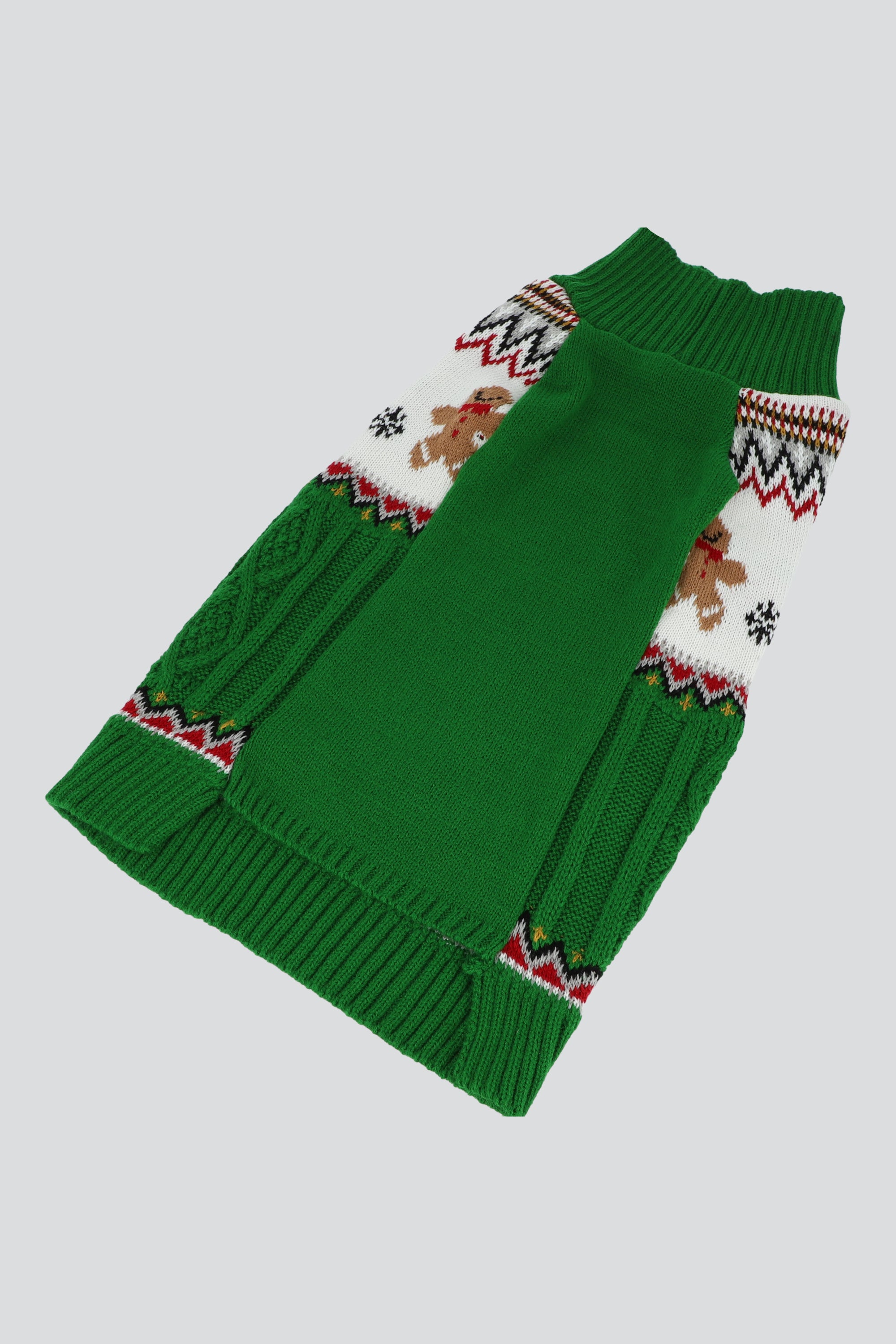 Sueter mascota galletitas jengibre VERDE