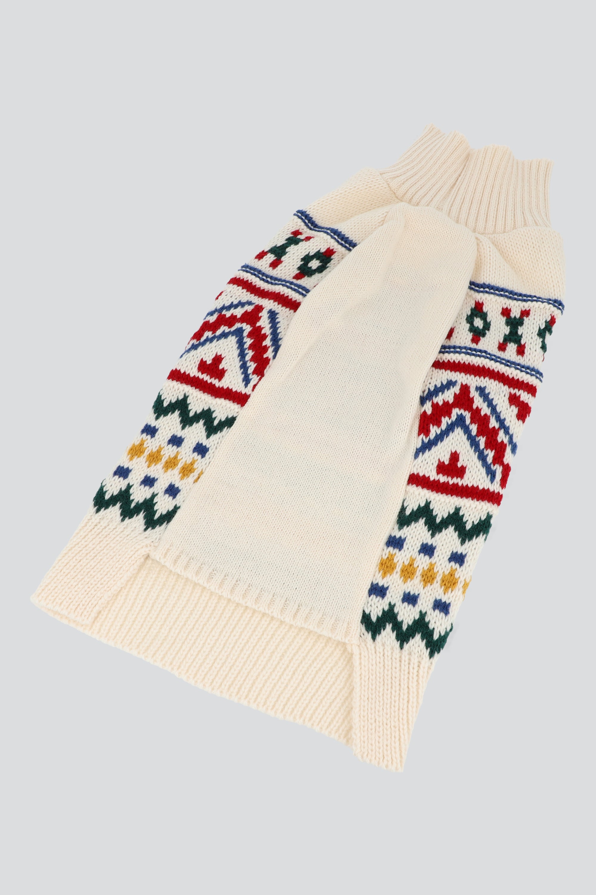 Sueter mascota grecas navideñas BEIGE