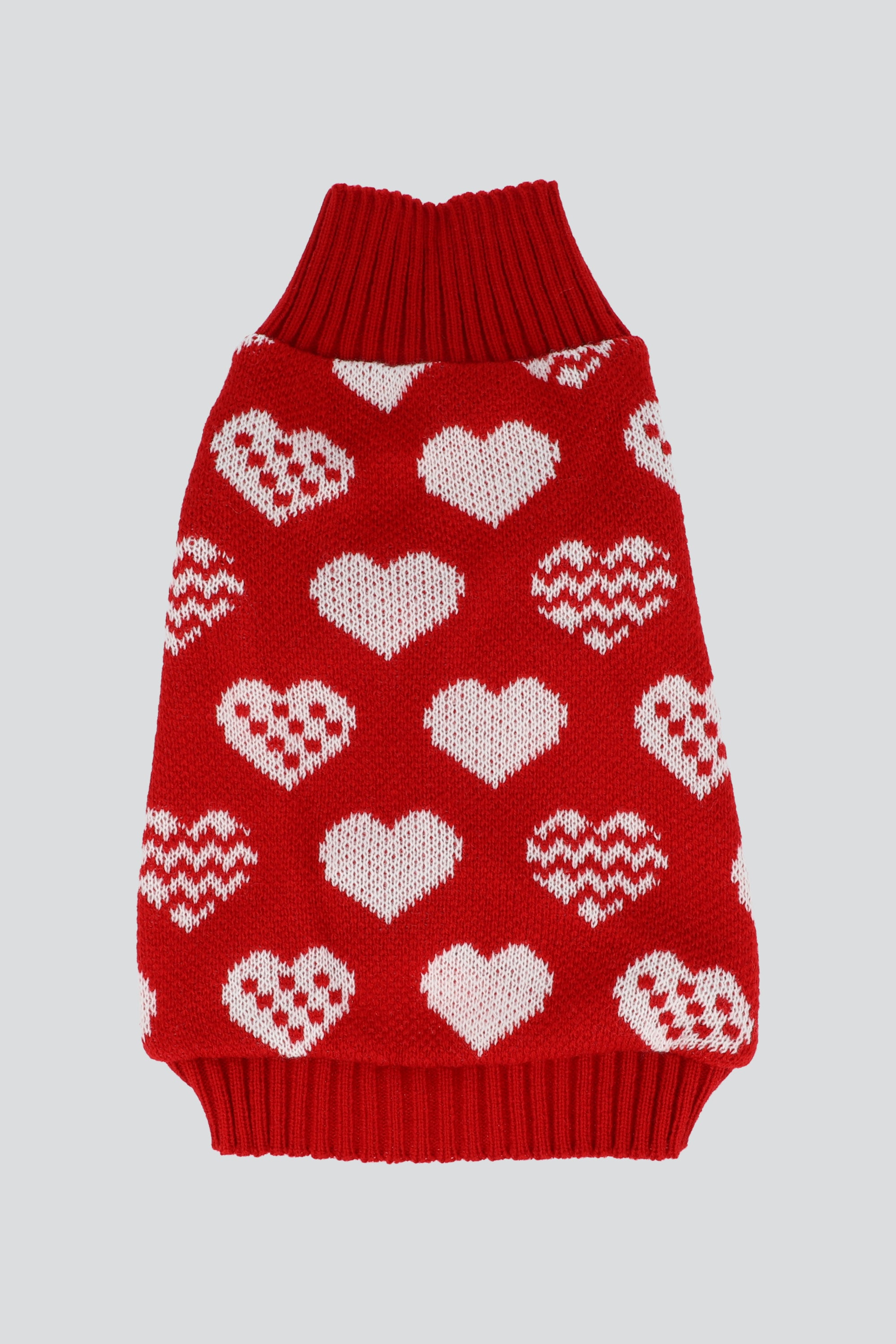 Sueter para mascota corazones ROJO