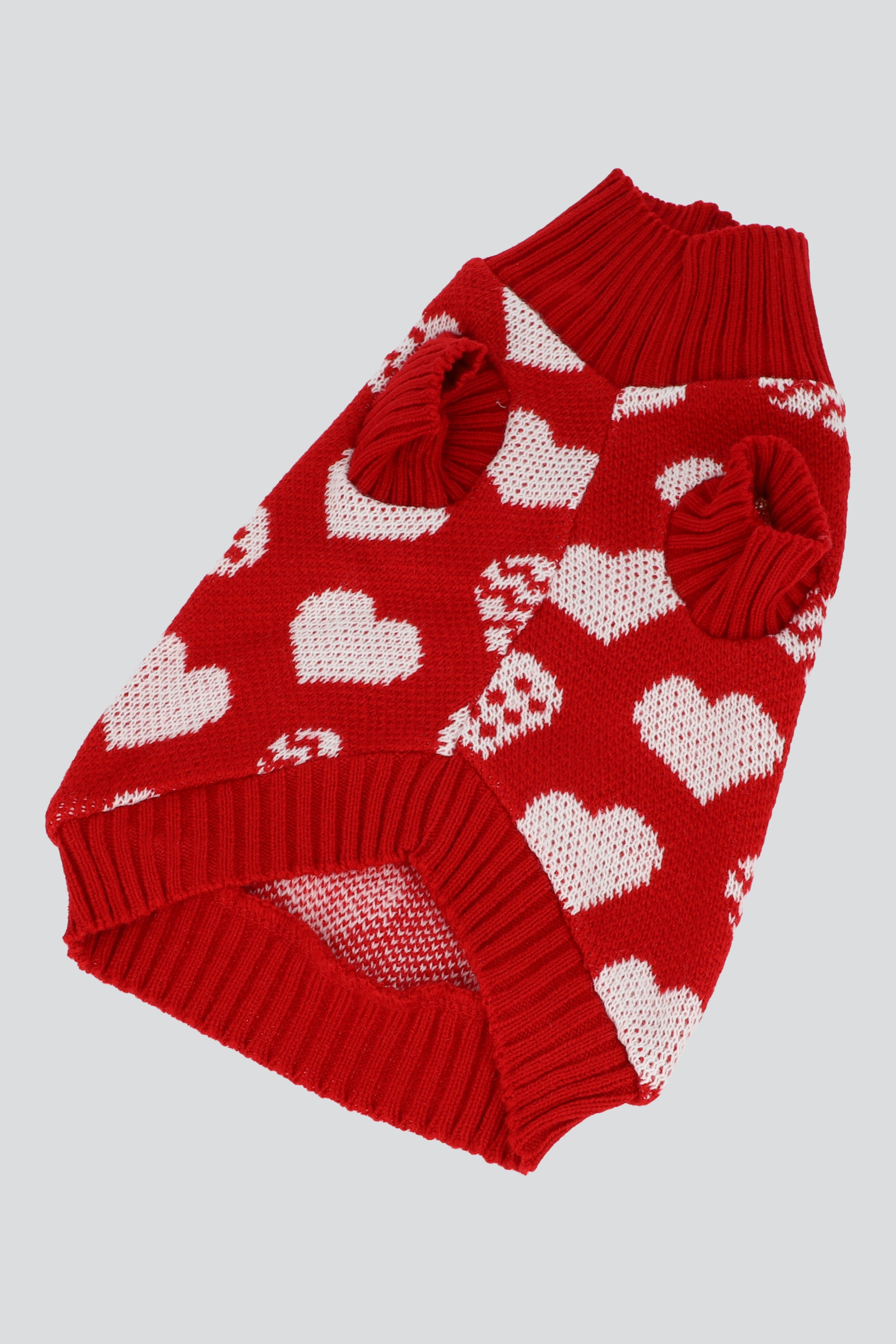 Sueter para mascota corazones ROJO