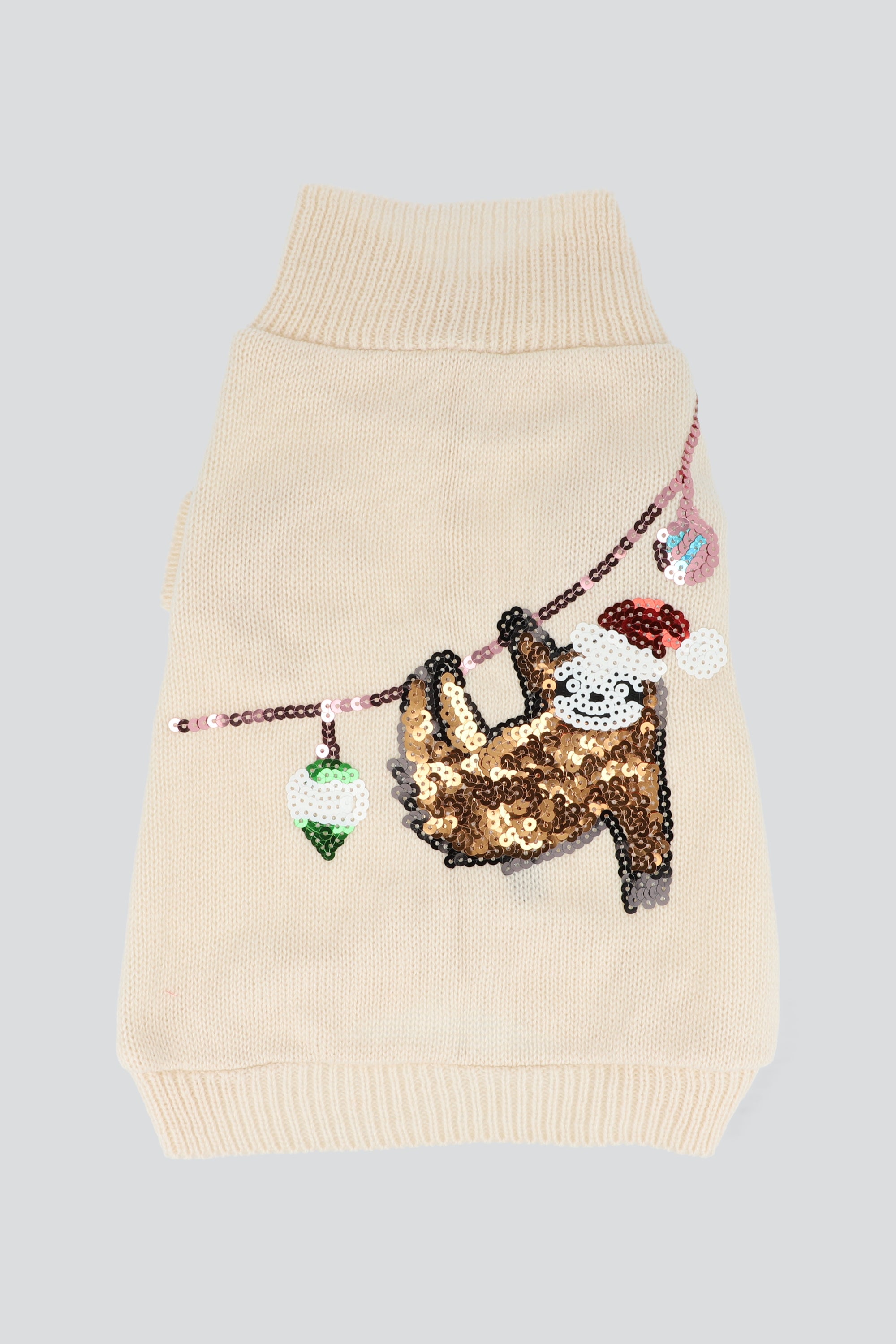 Sueter navideño perezoso colgante BEIGE