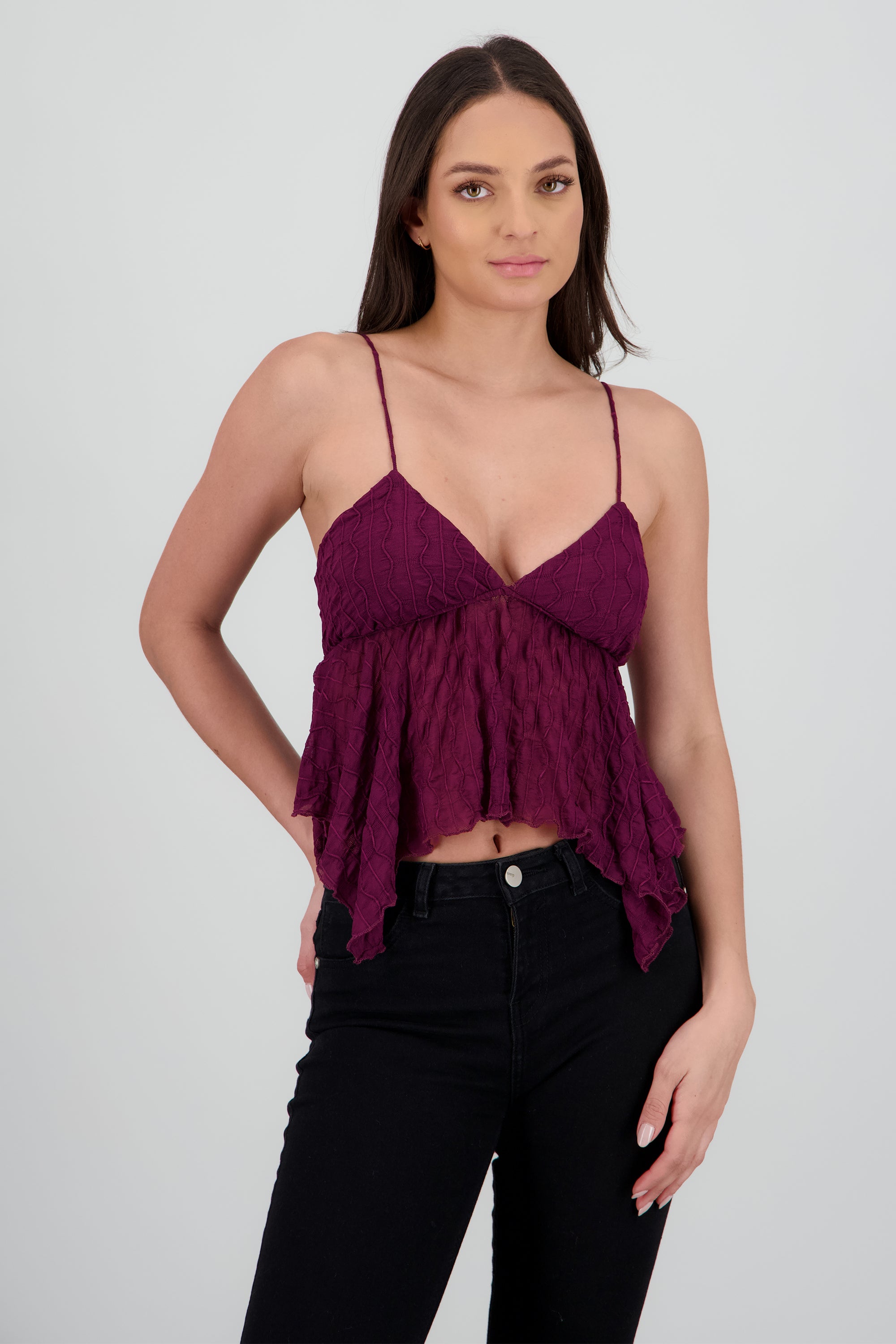 Top encaje asimetrico VINO