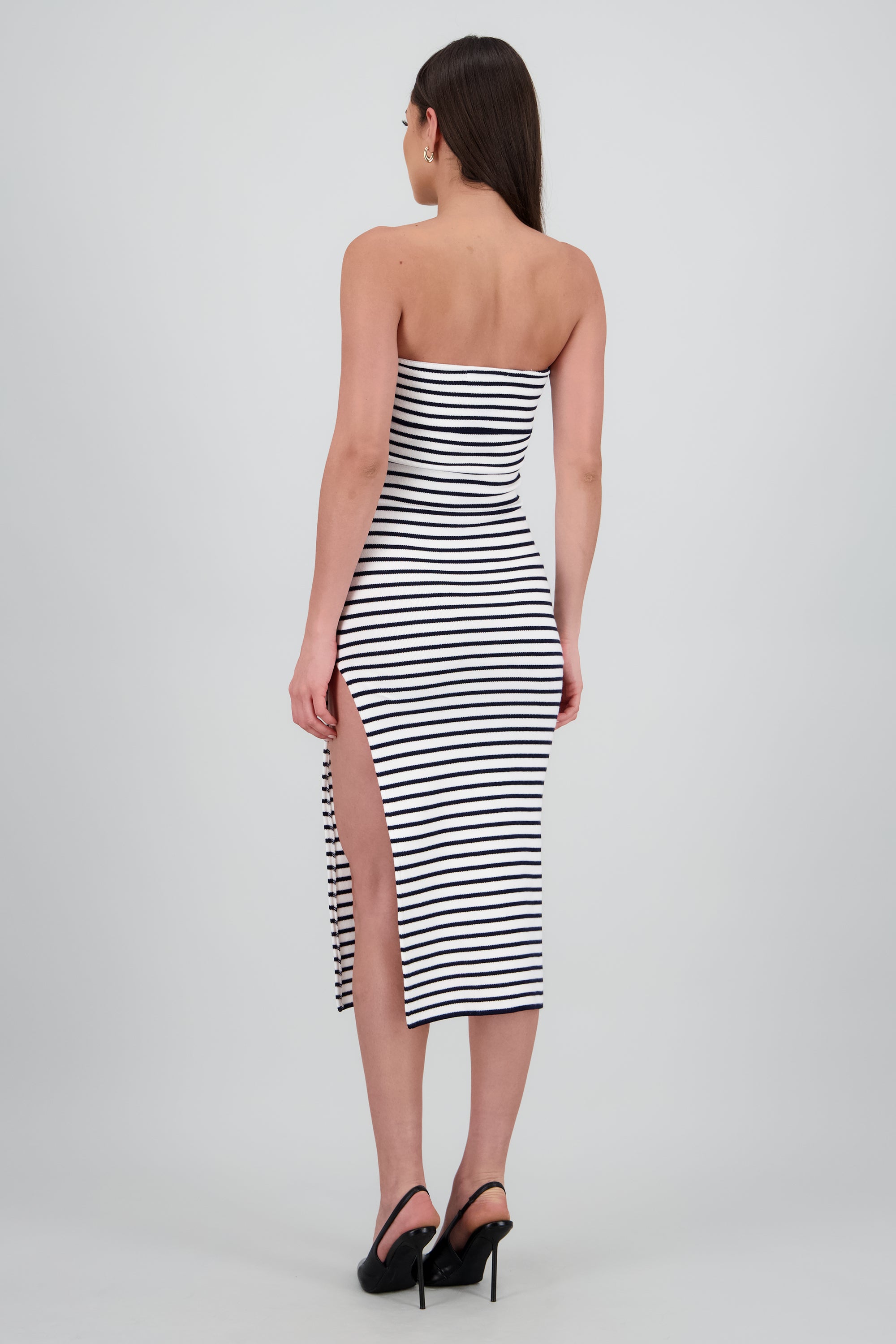 Vestido maxi detalle doblez MARINO COMBO