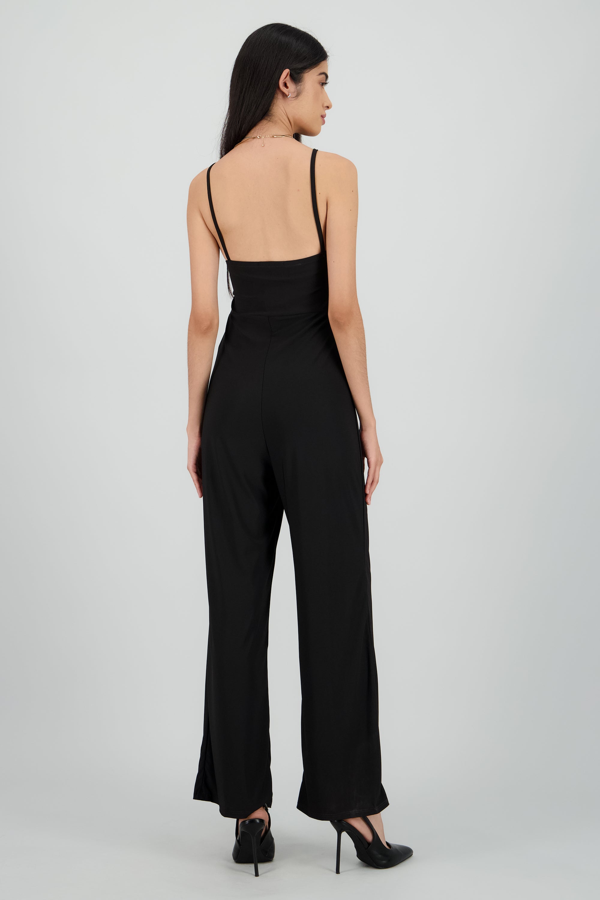 Jumpsuit tirantes det drapeado NEGRO