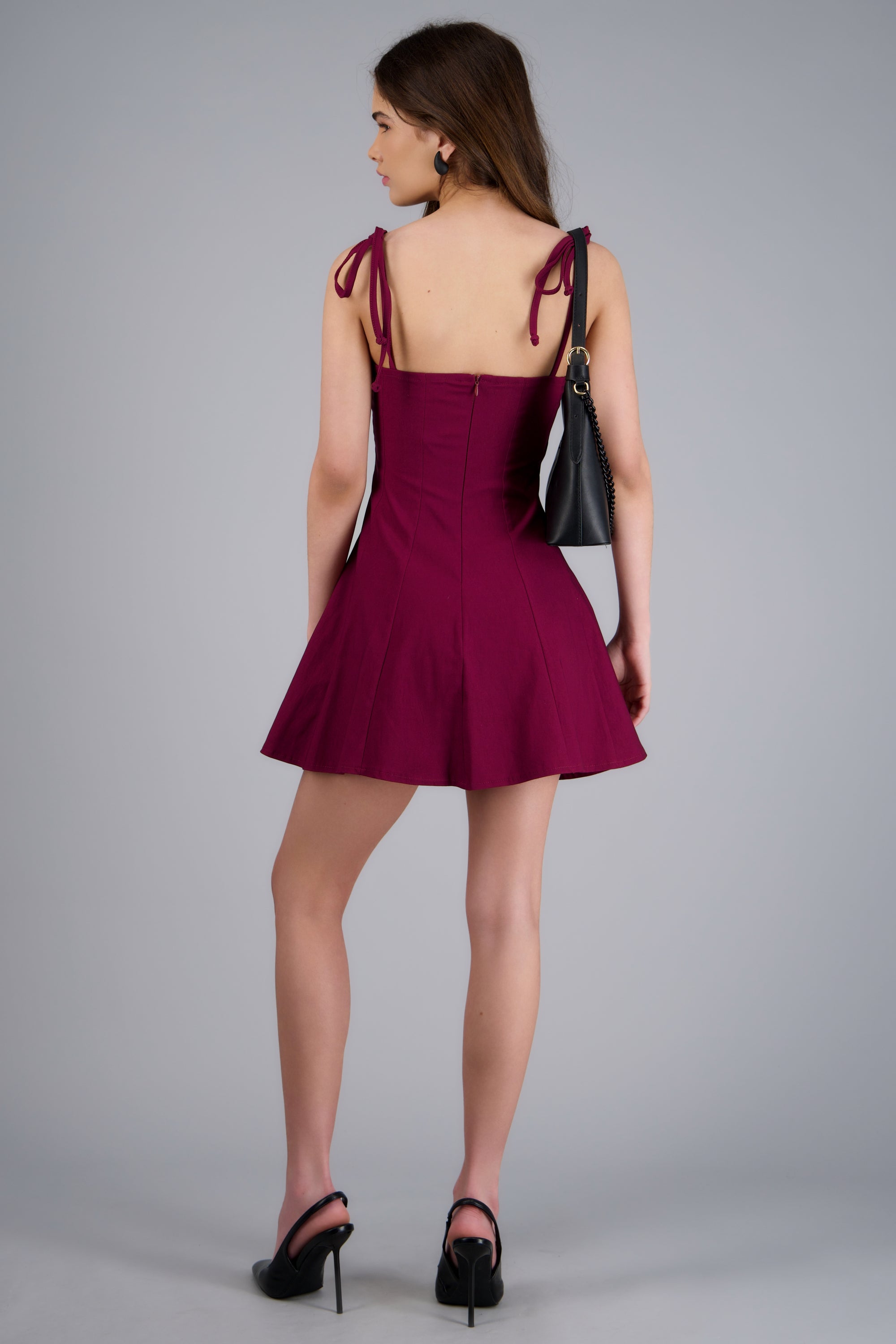 VESTIDO CORSET TABLEADO HYP VINO
