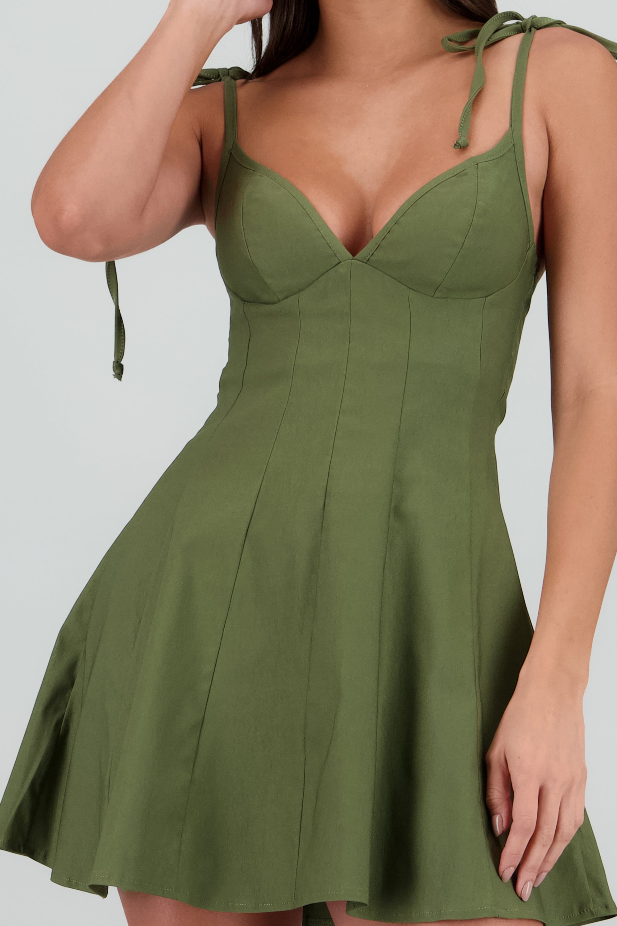 Vestido corset tableado OLIVO