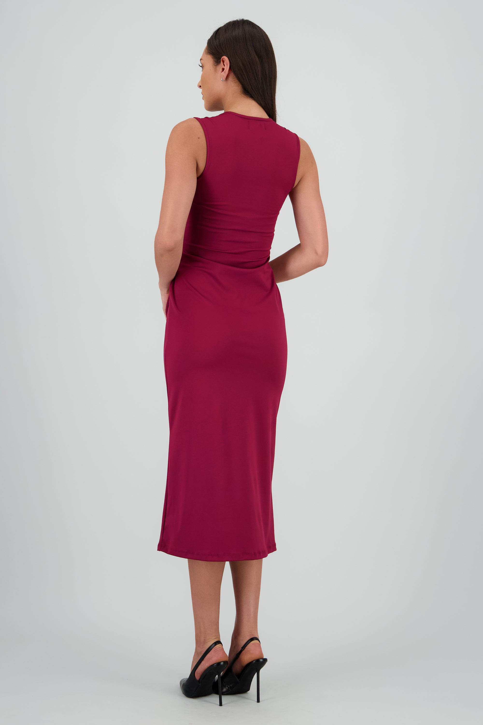 Maxi vestido nudo VINO