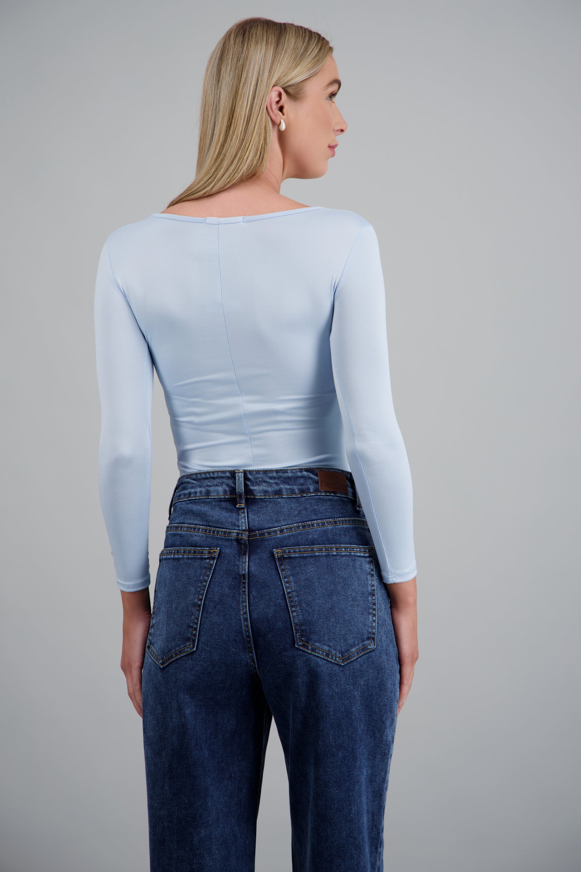Bodysuit Liso Cuello Scoop AZUL CIELO