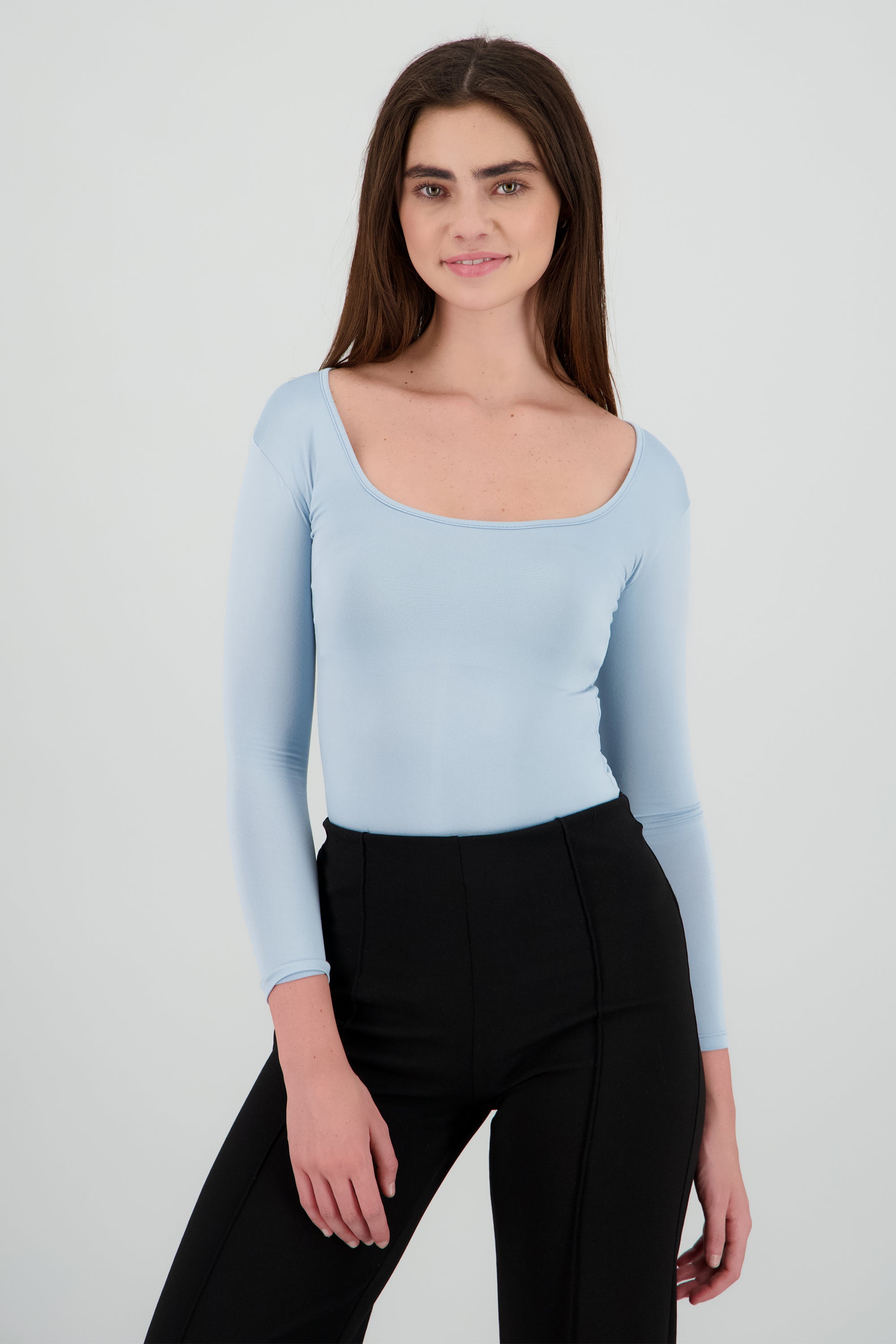 Bodysuit Liso Cuello Scoop AZUL PASTEL