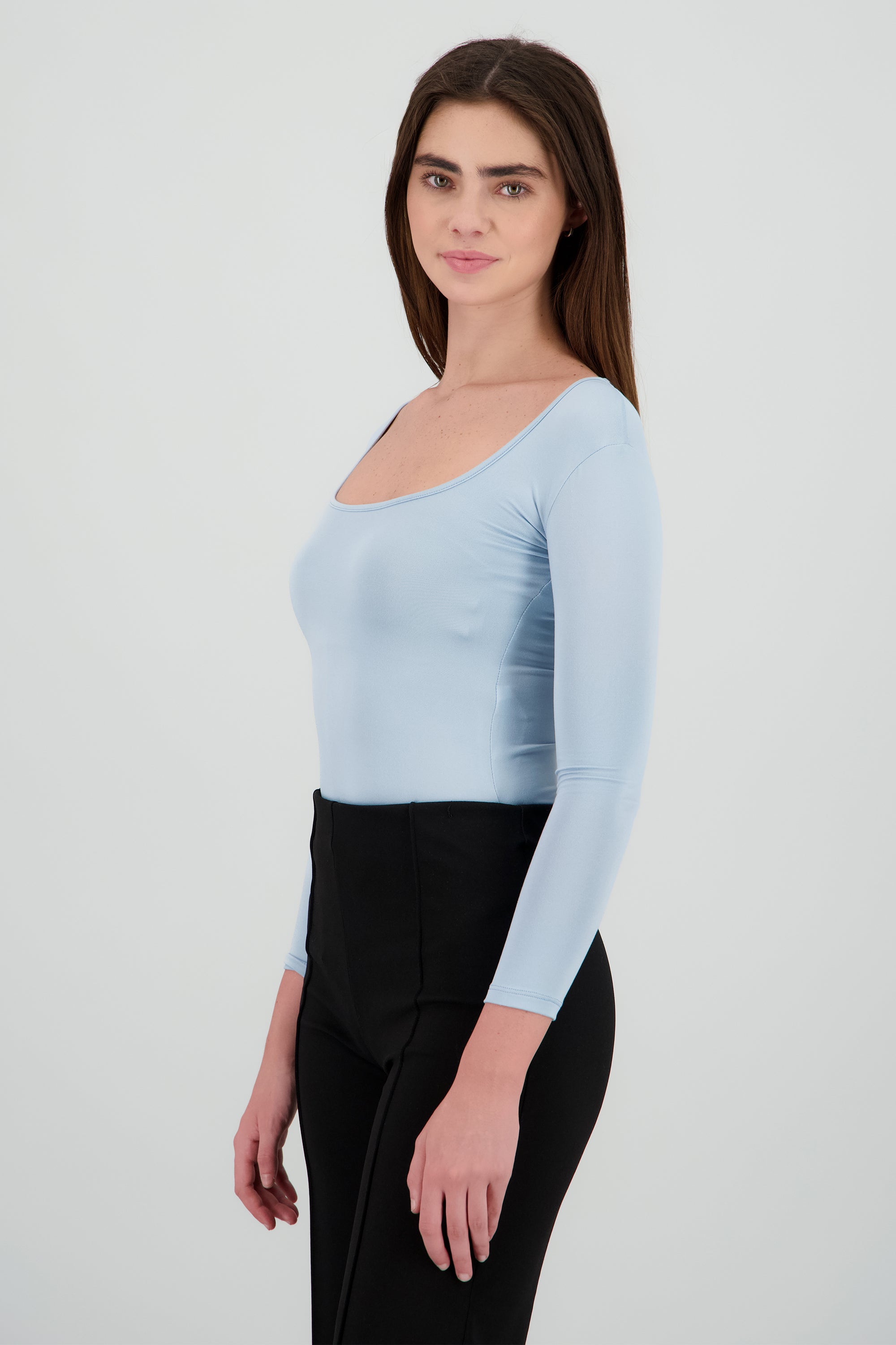 Bodysuit Liso Cuello Scoop AZUL PASTEL