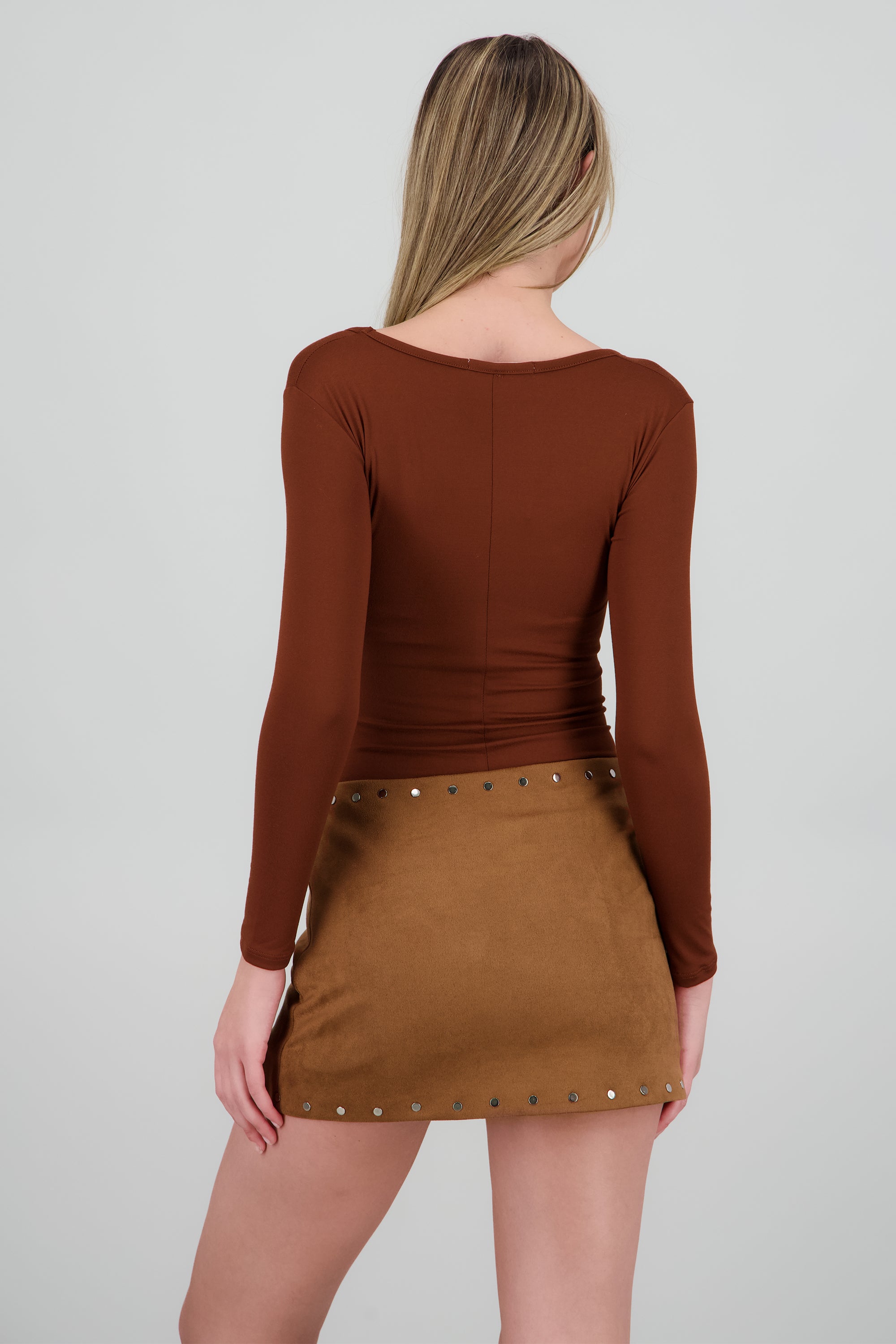 Bodysuit Liso Cuello Scoop CAFE