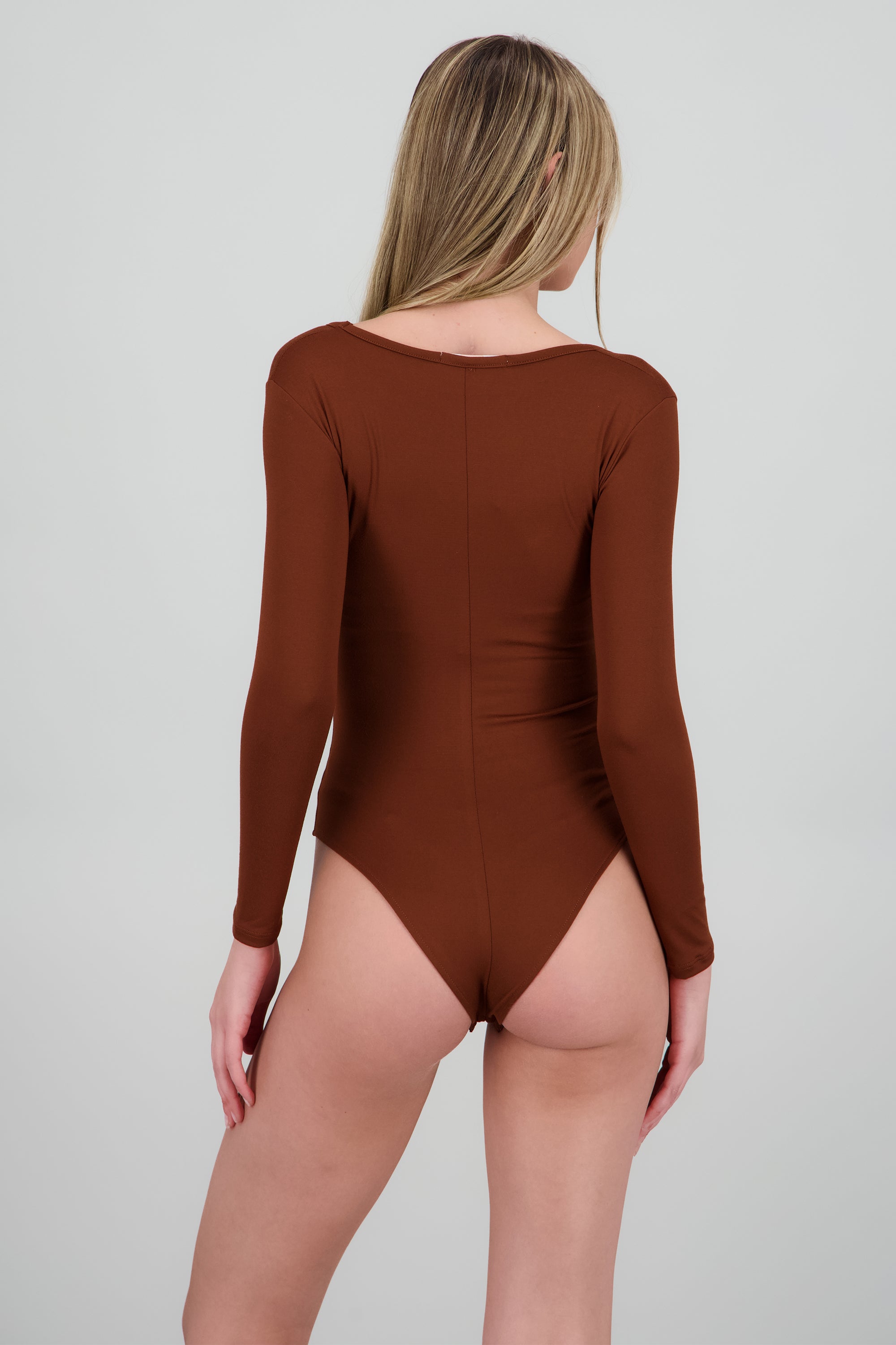 Bodysuit Liso Cuello Scoop CAFE