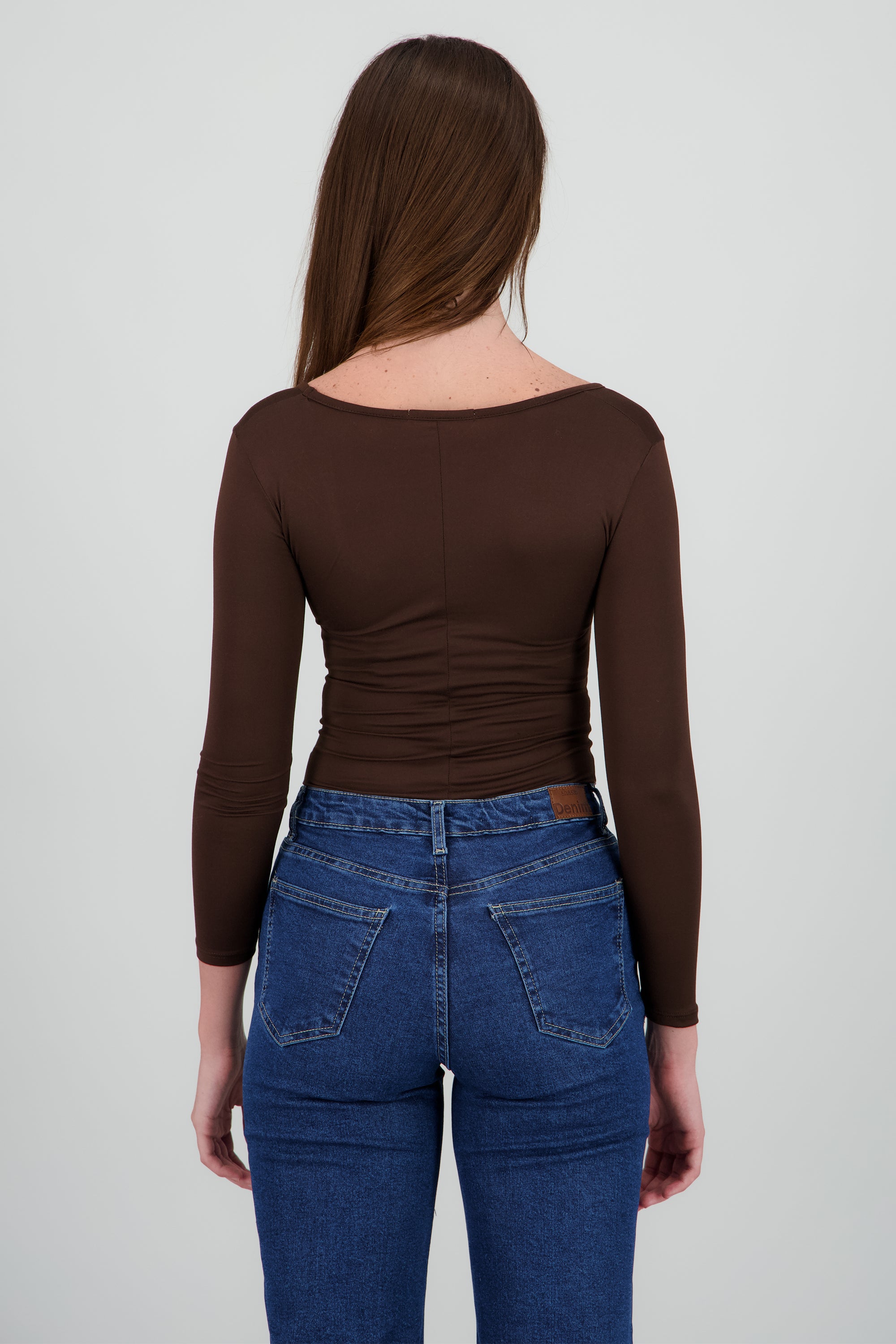 Bodysuit Liso Cuello Scoop CHOCOLATE