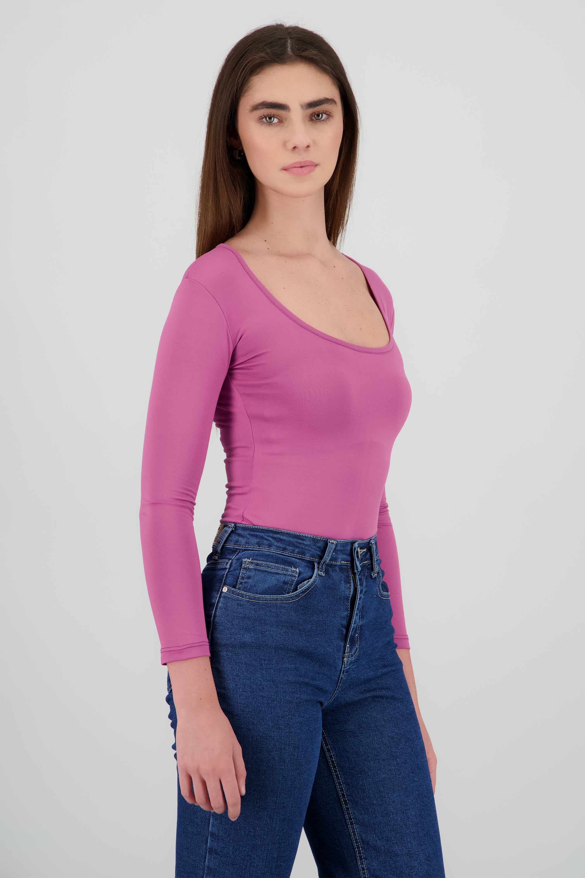 Bodysuit Liso Cuello Scoop MARSALA