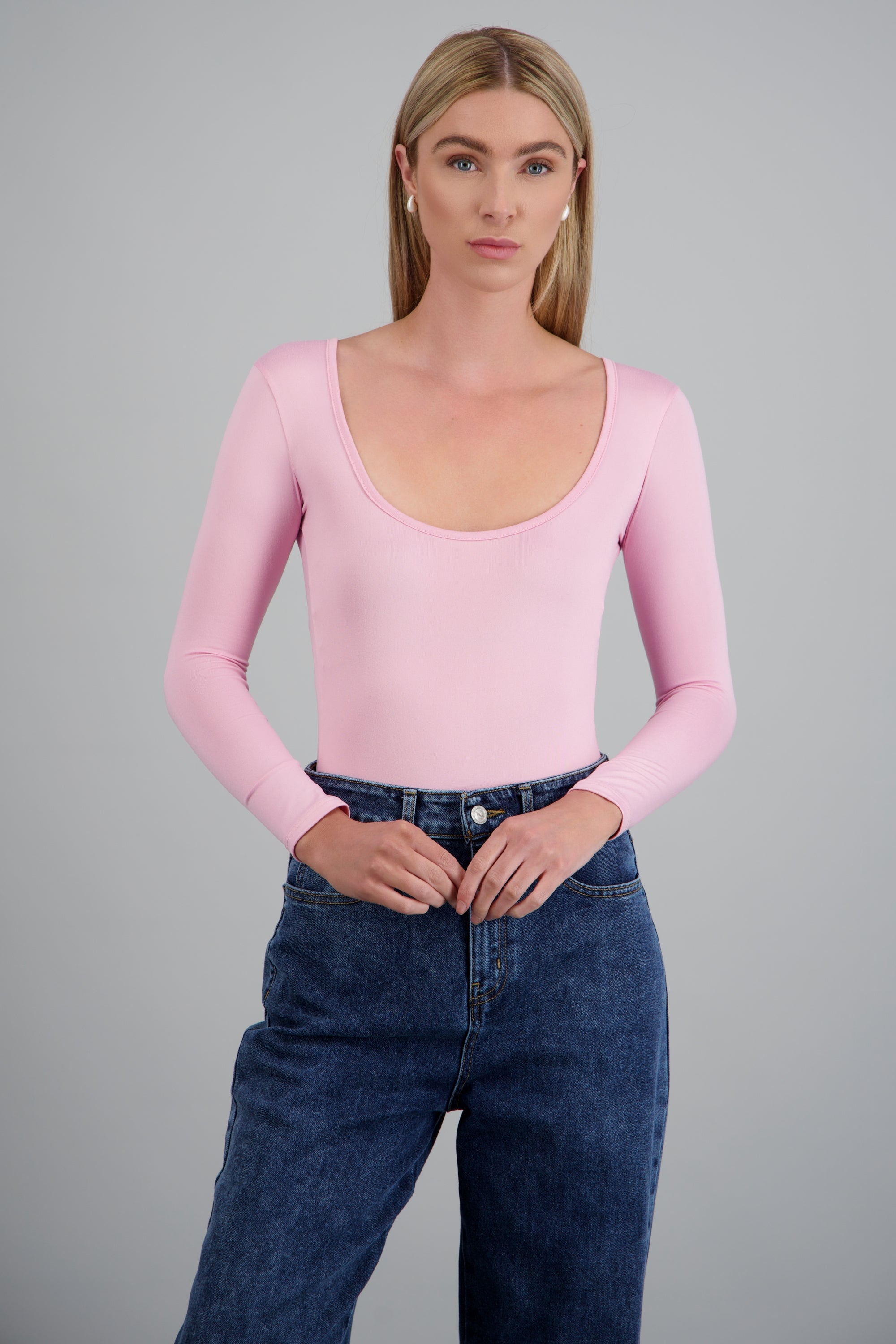 Bodysuit Liso Cuello Scoop ROSA PASTEL