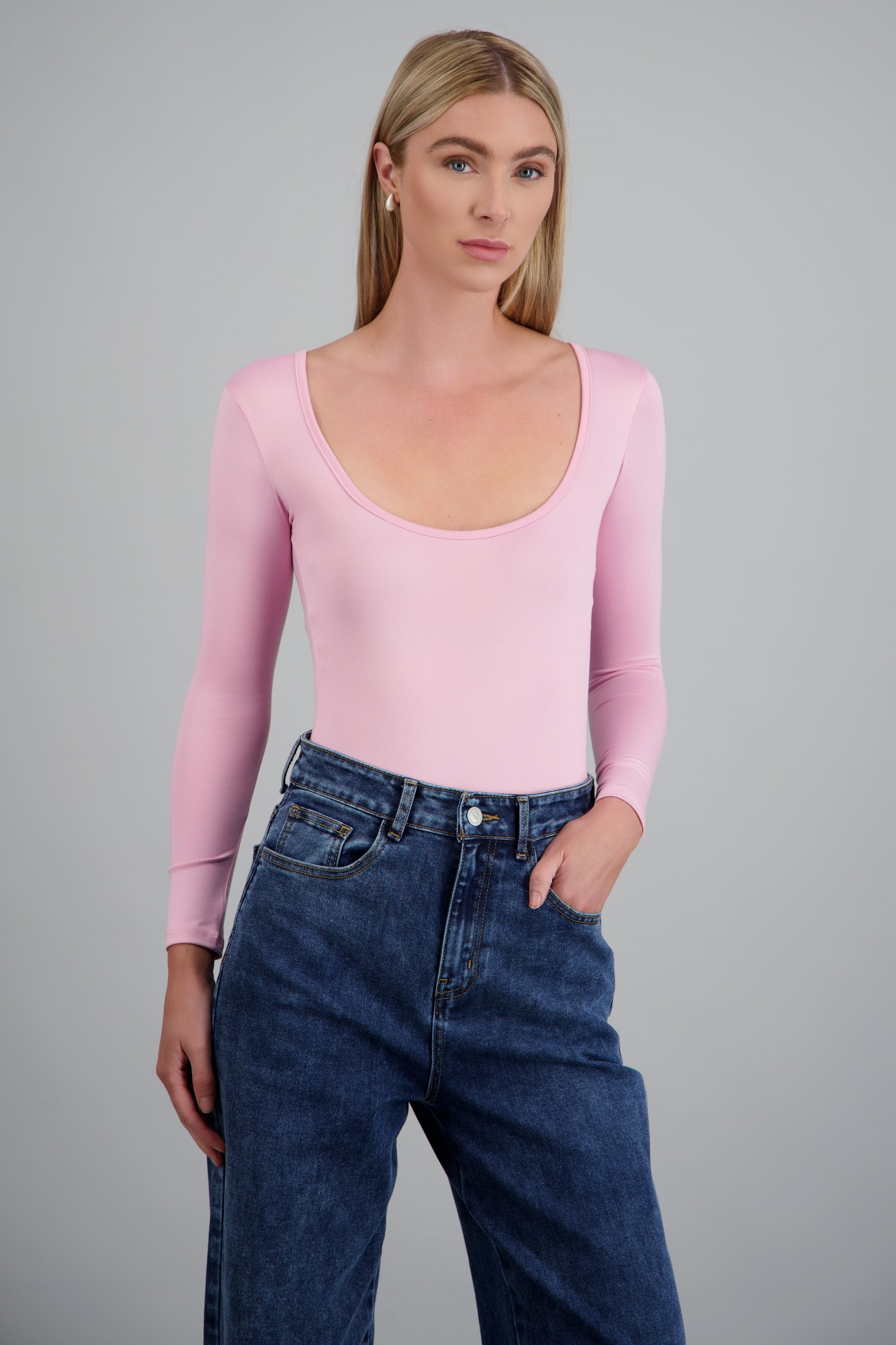 Bodysuit Liso Cuello Scoop ROSA PASTEL