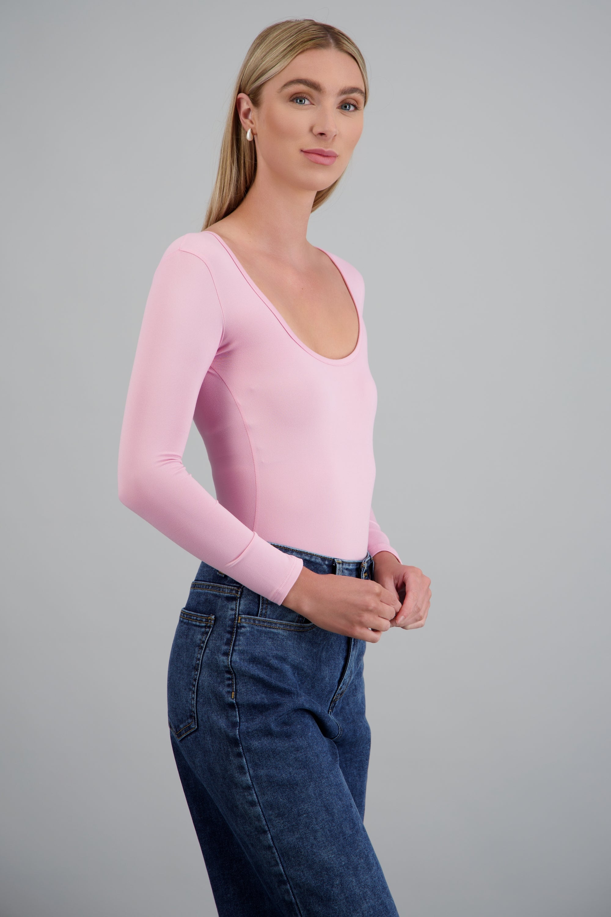 Bodysuit Liso Cuello Scoop ROSA PASTEL