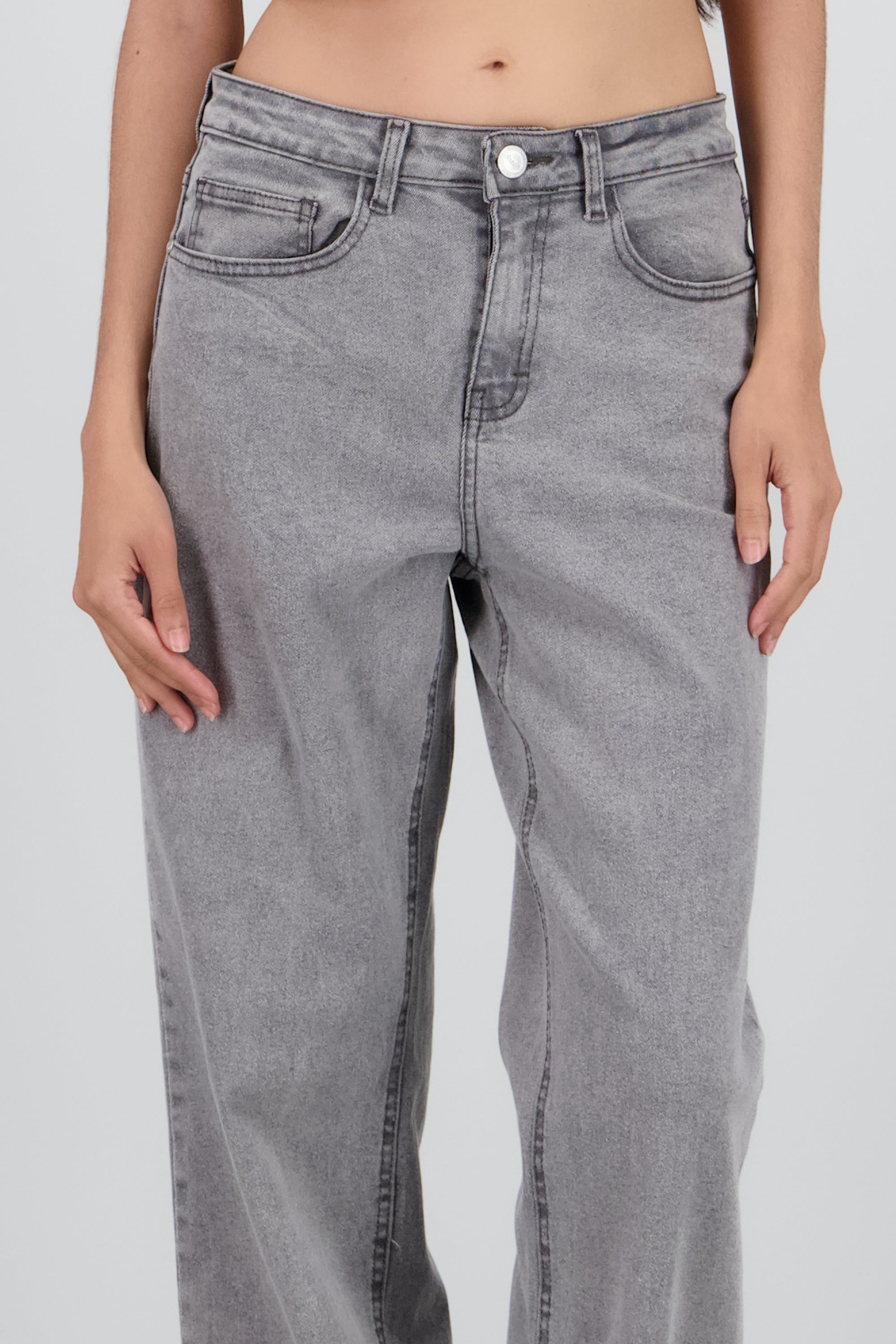 Jeans straight confort GRIS OBSCURO