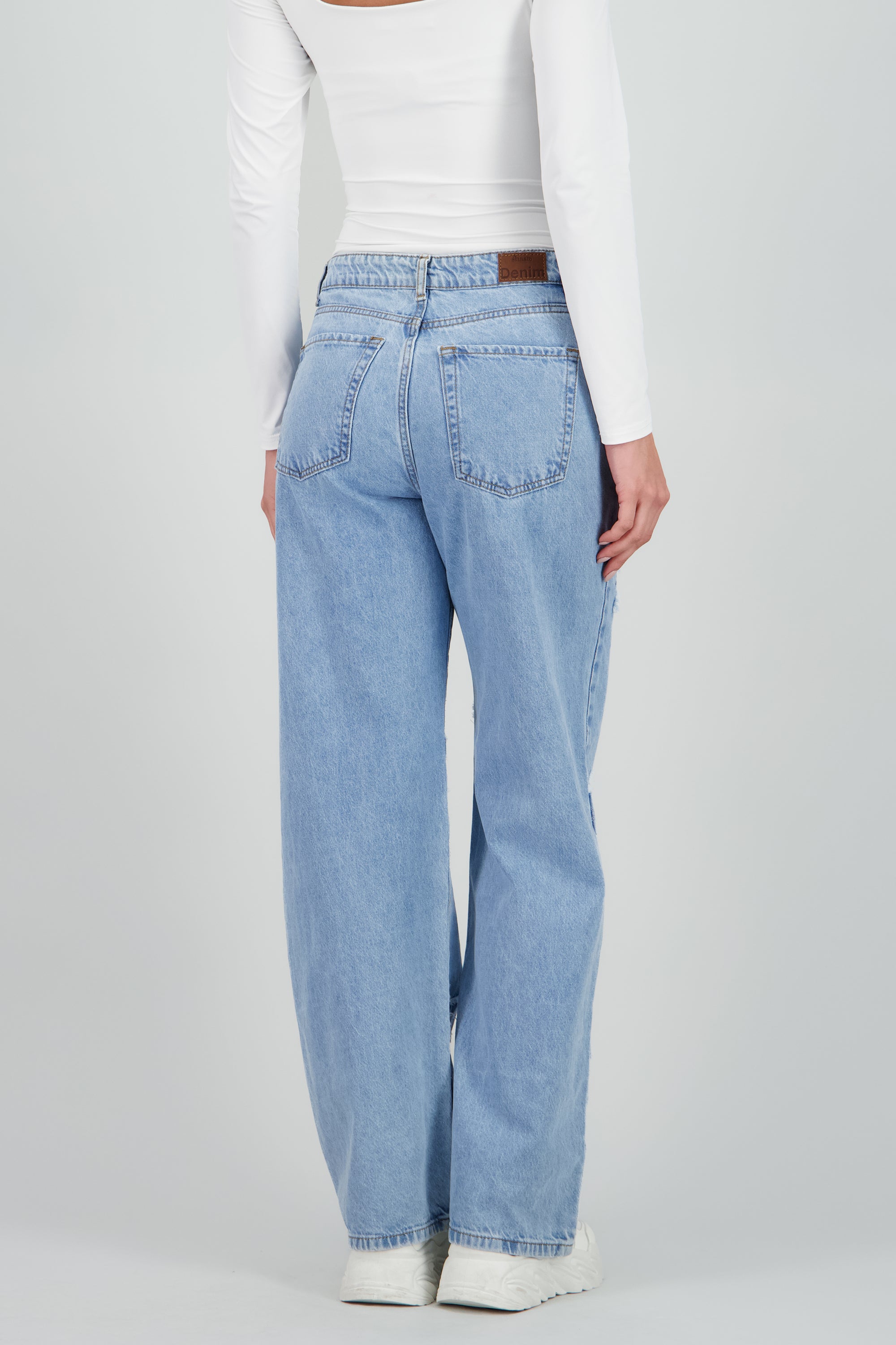 Jeans straight estrellas mini LIGHT WASH