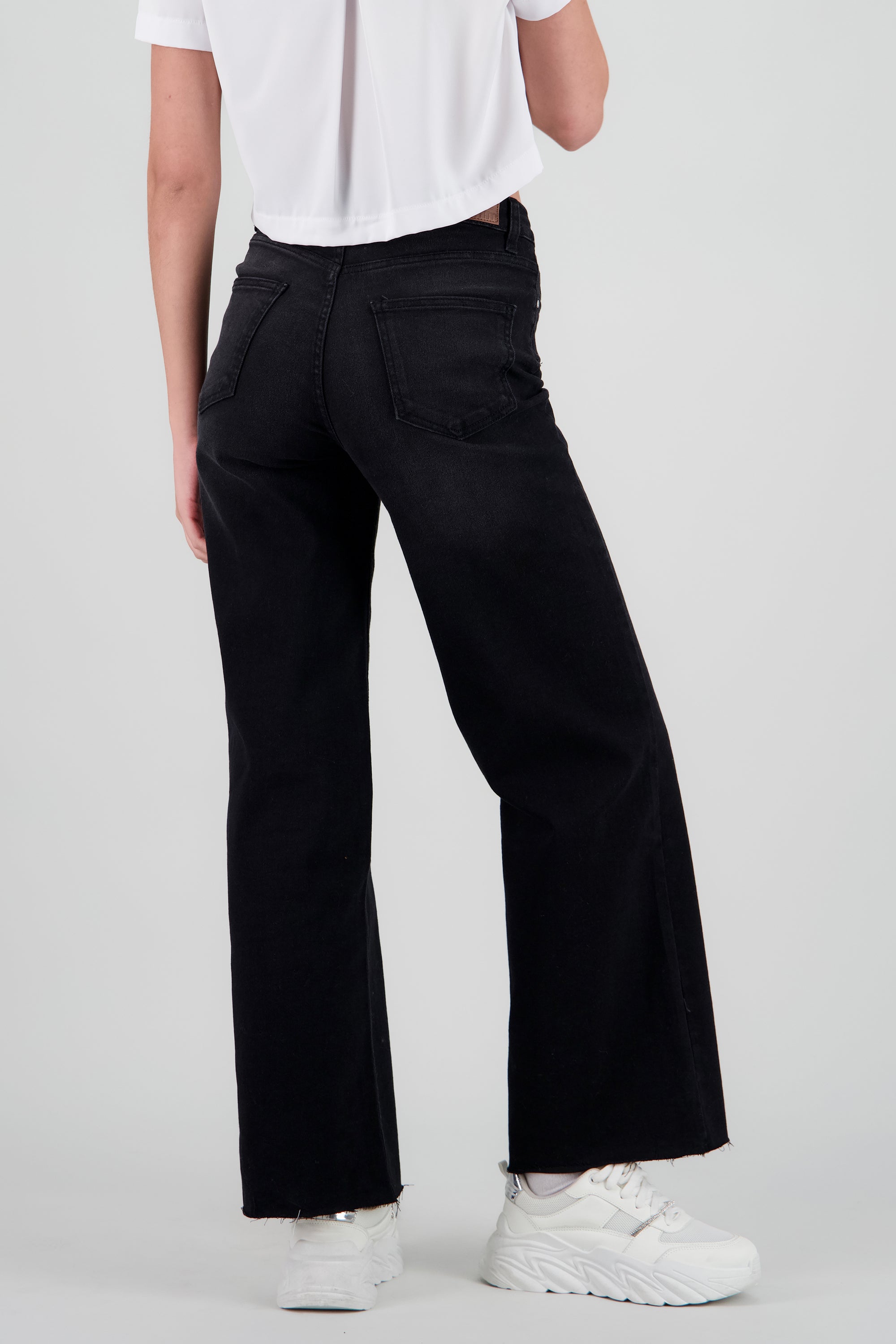 Jeans wide leg confort NEGRO