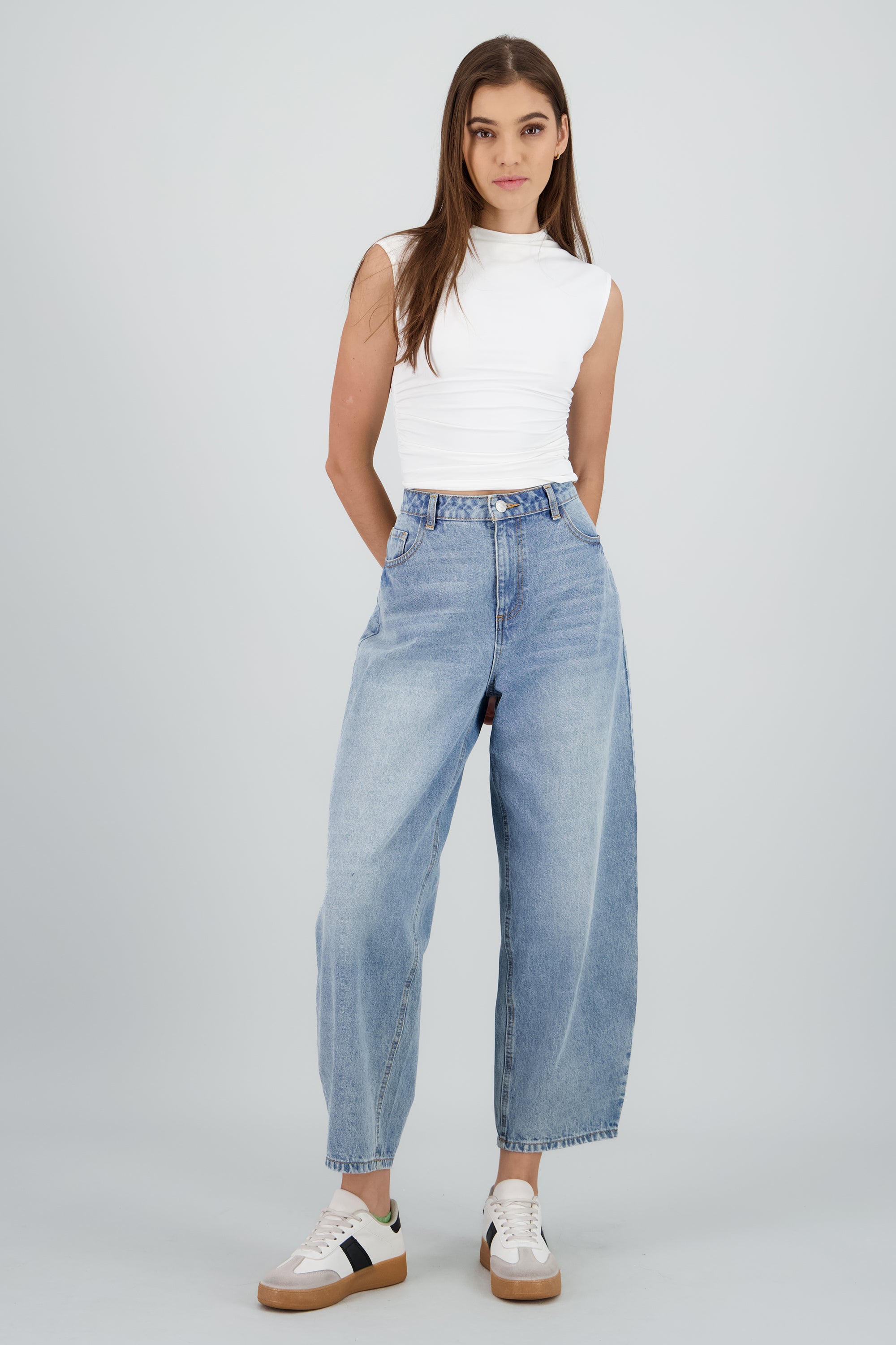 Jeans barrel amplio STONE