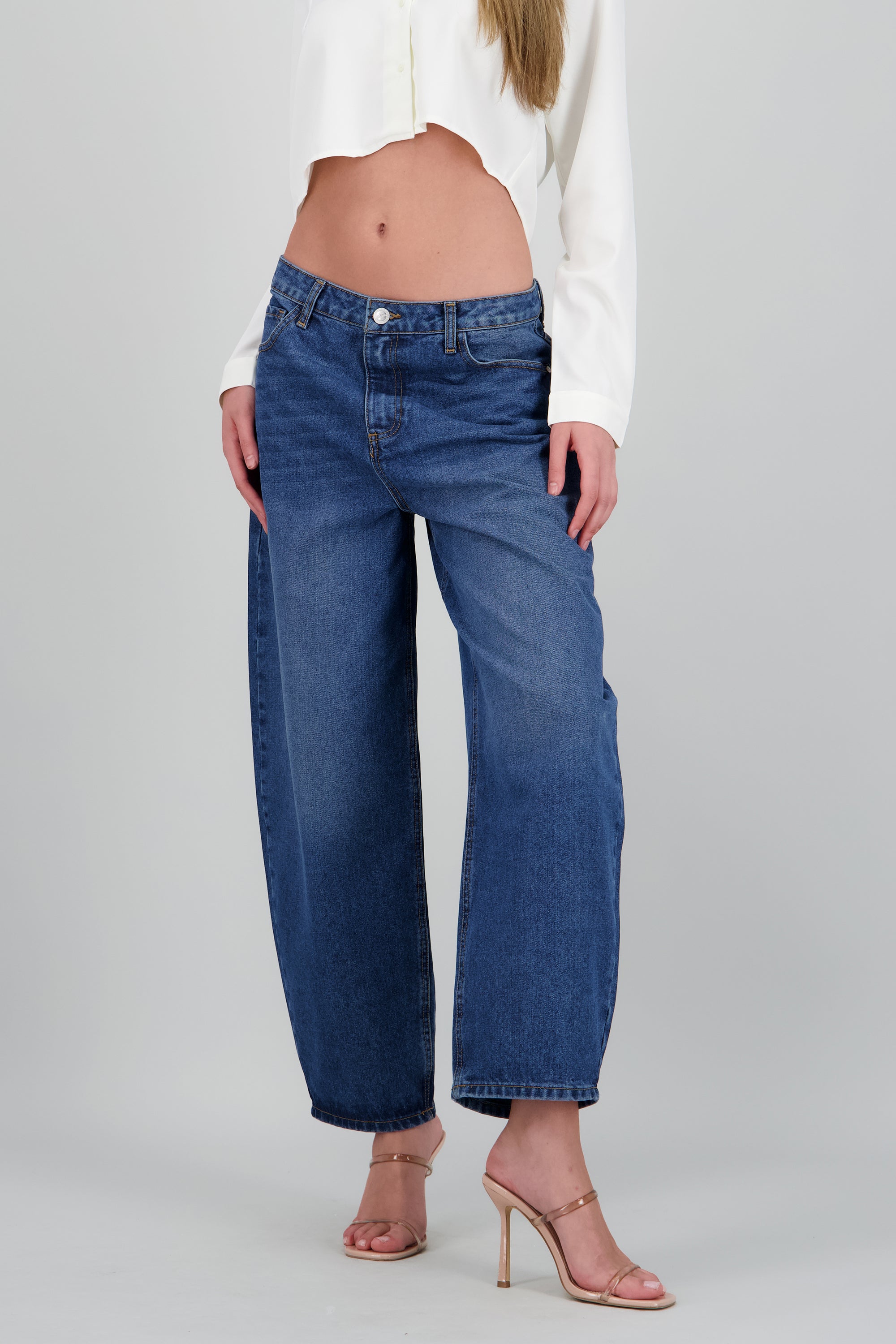 Jeans barrel amplio STONE MEDIO