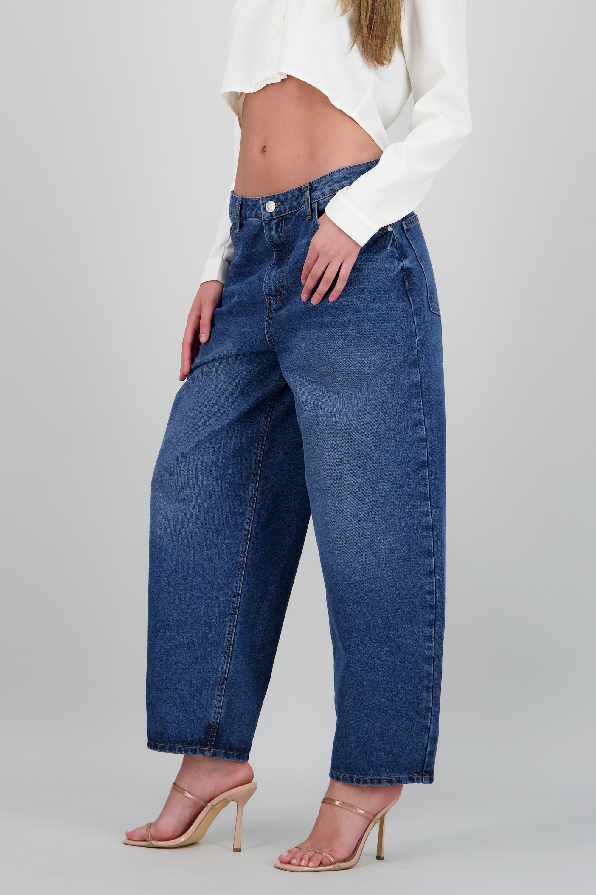 Jeans barrel amplio STONE MEDIO