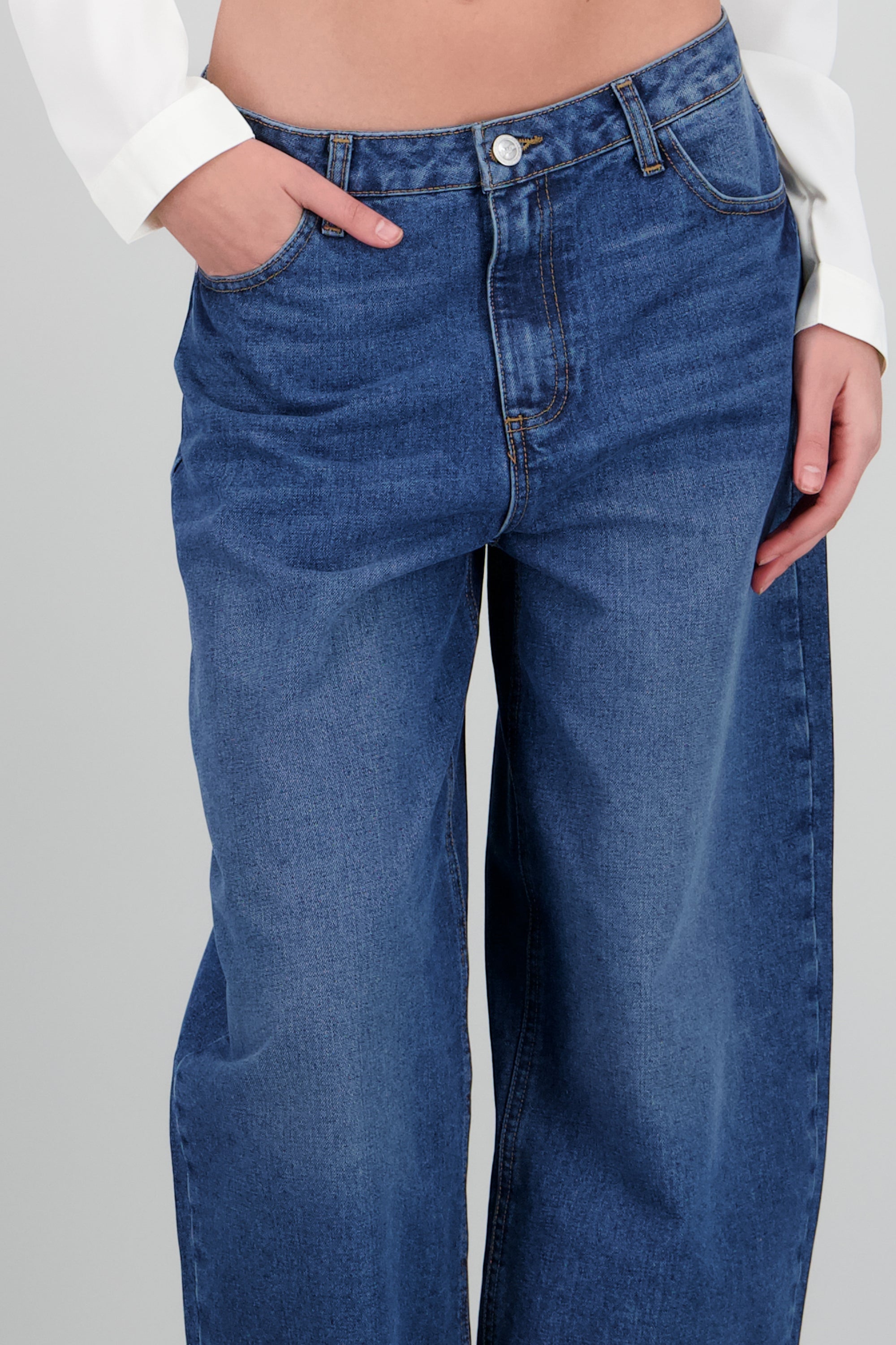 Jeans barrel amplio STONE MEDIO