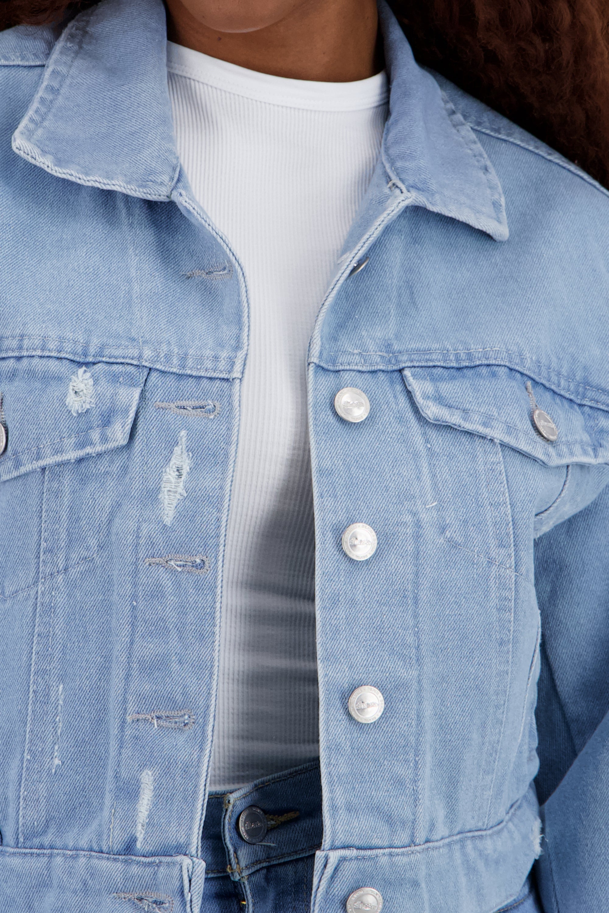 Chamarra trucker crop MEDIUM WASH