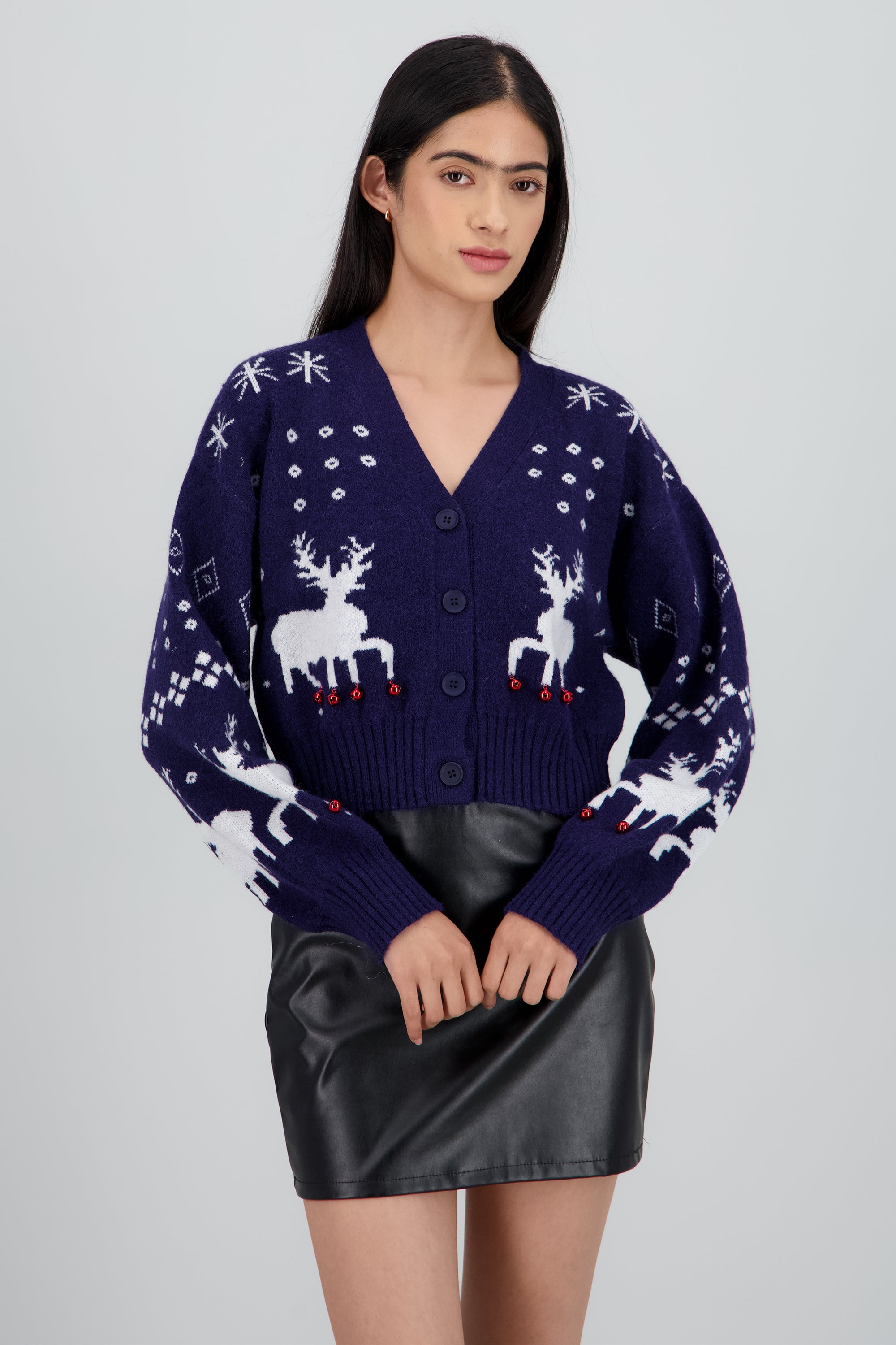 Sueter navidad mini casacabeles MARINO COMBO