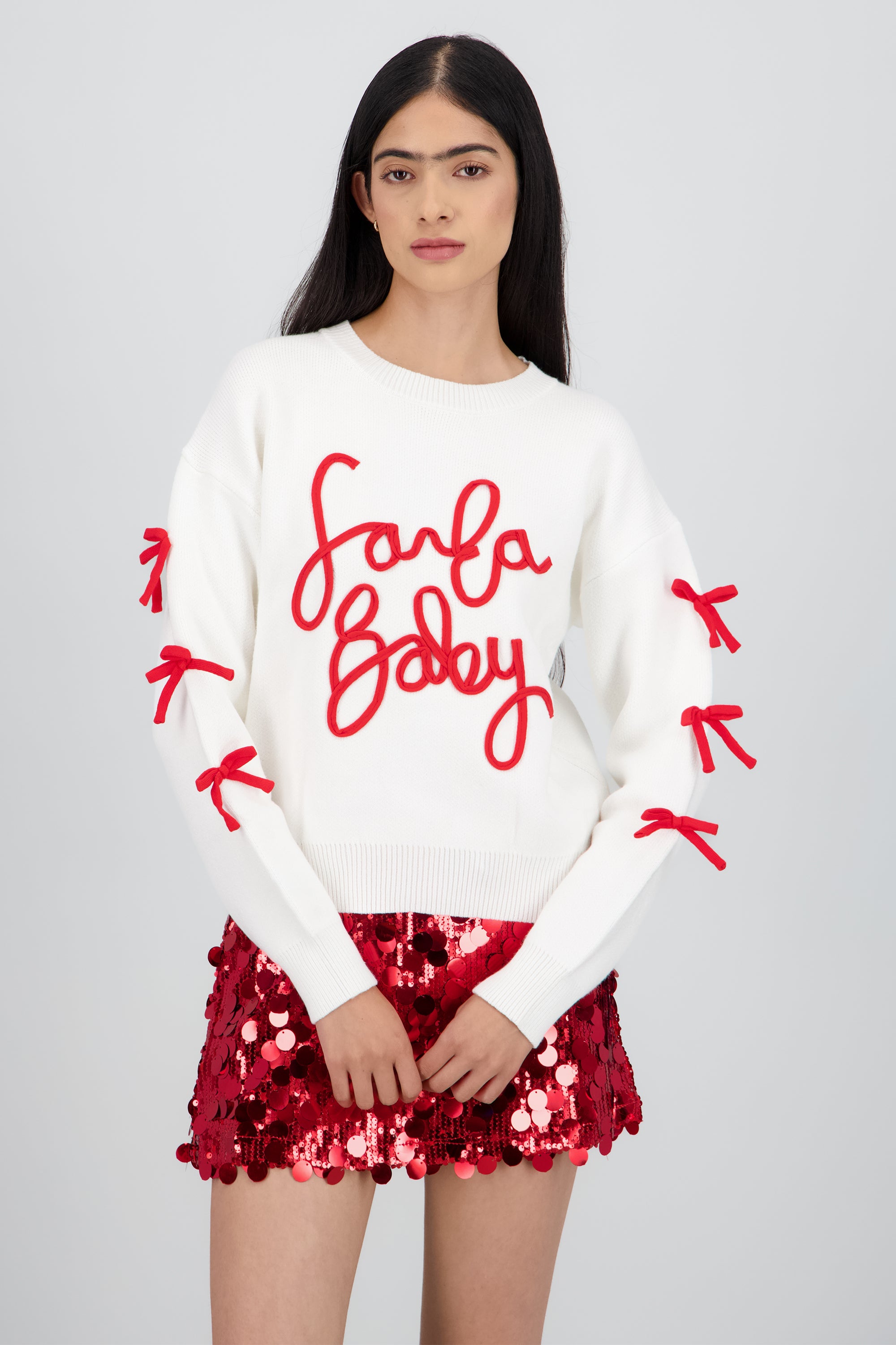 Sueter navidad santa baby BLANCO COMBO