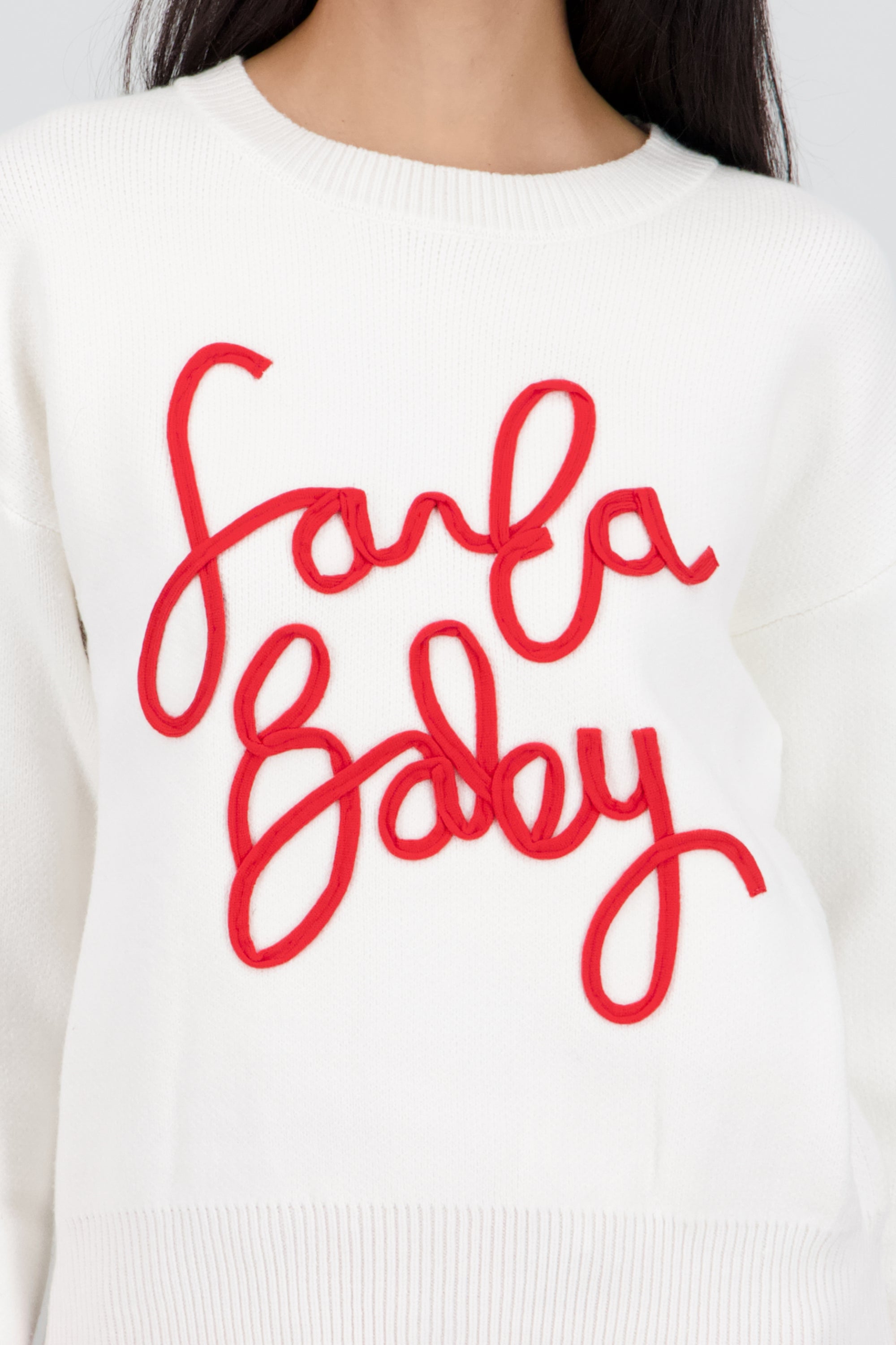Sueter navidad santa baby BLANCO COMBO