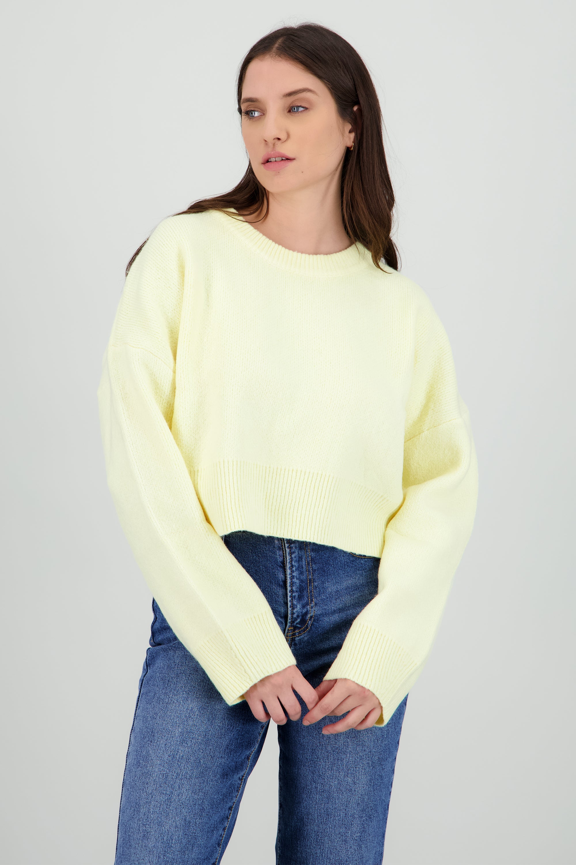 Sueter liso tejido AMARILLO PASTEL