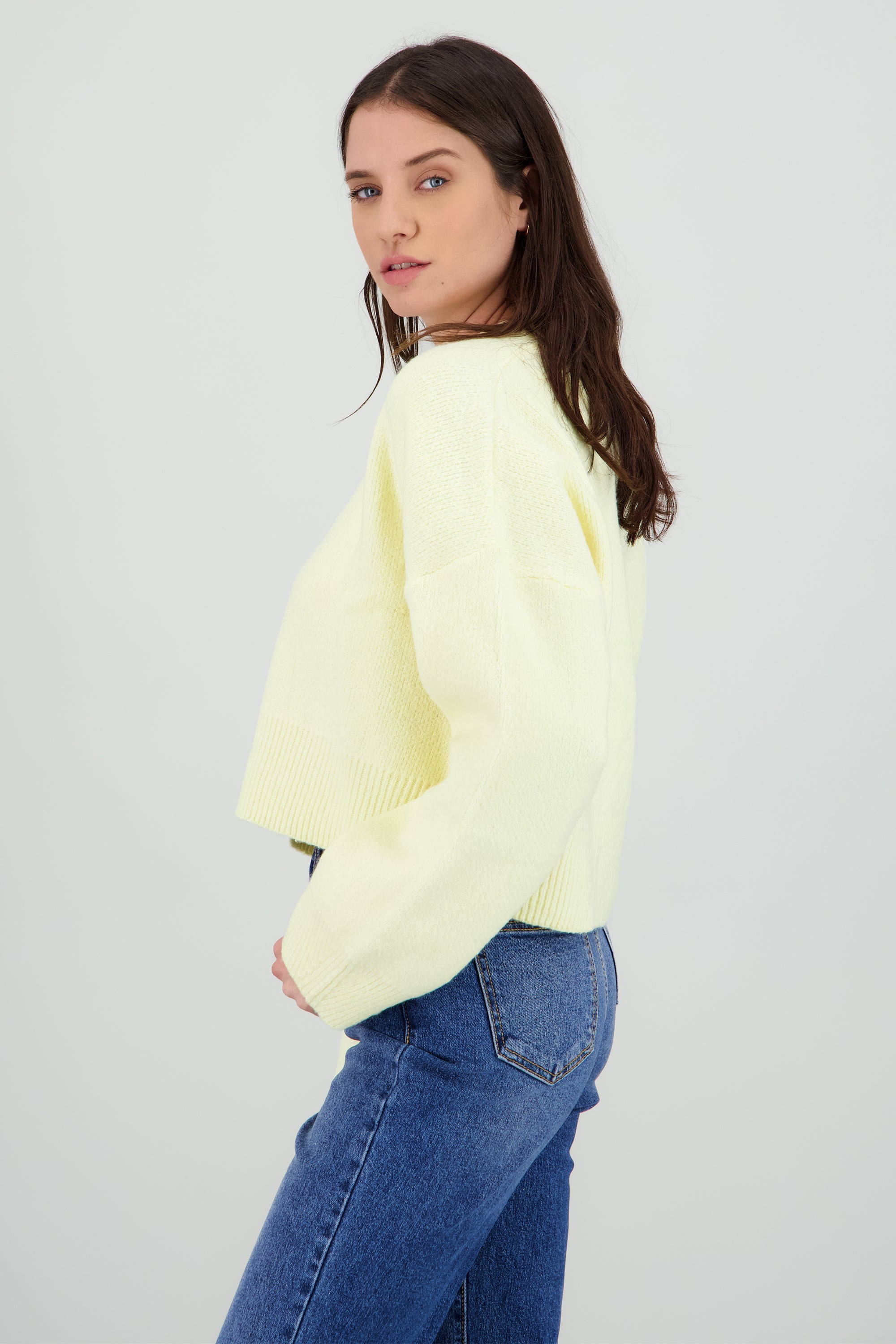 Sueter liso tejido AMARILLO PASTEL