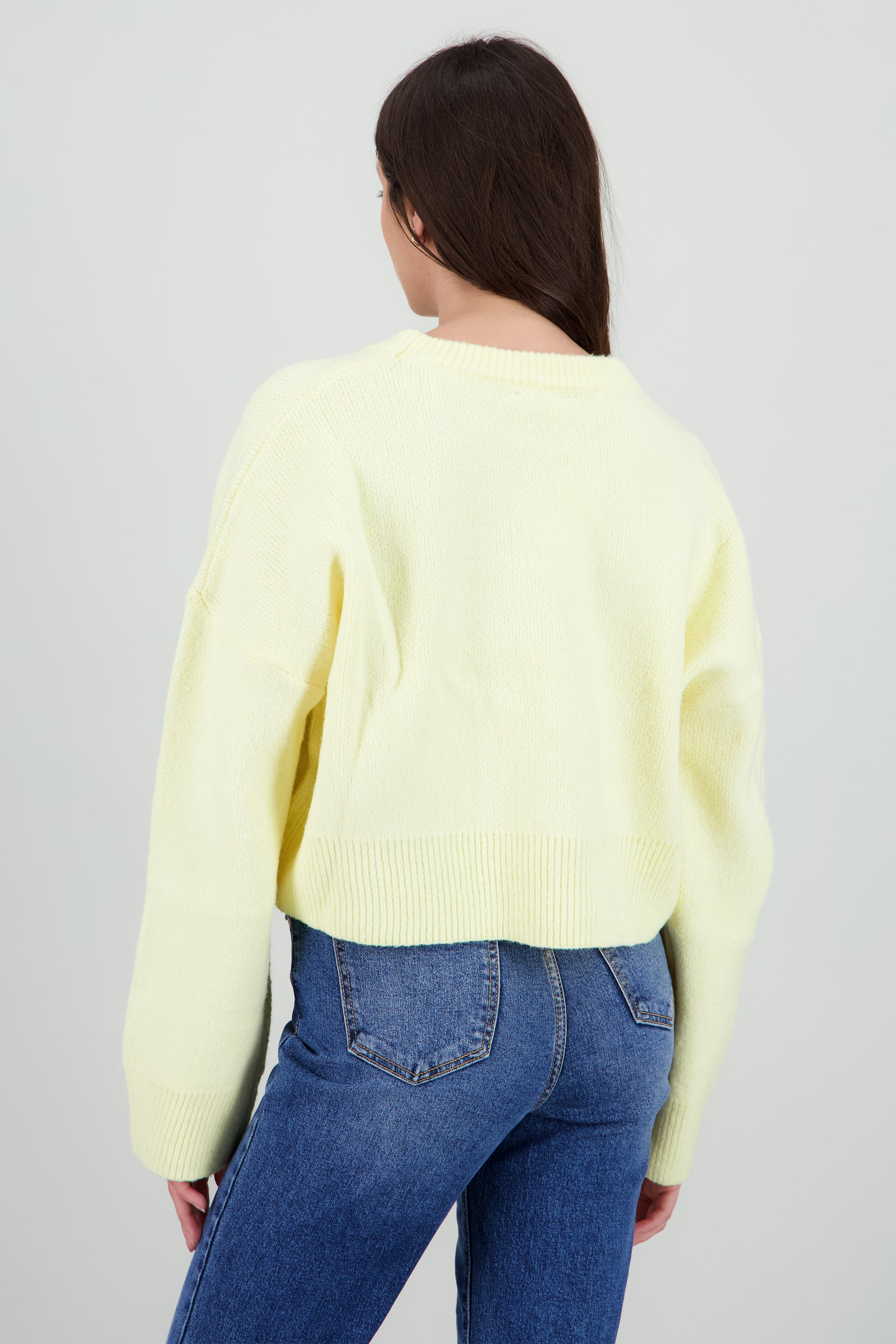 Sueter liso tejido AMARILLO PASTEL
