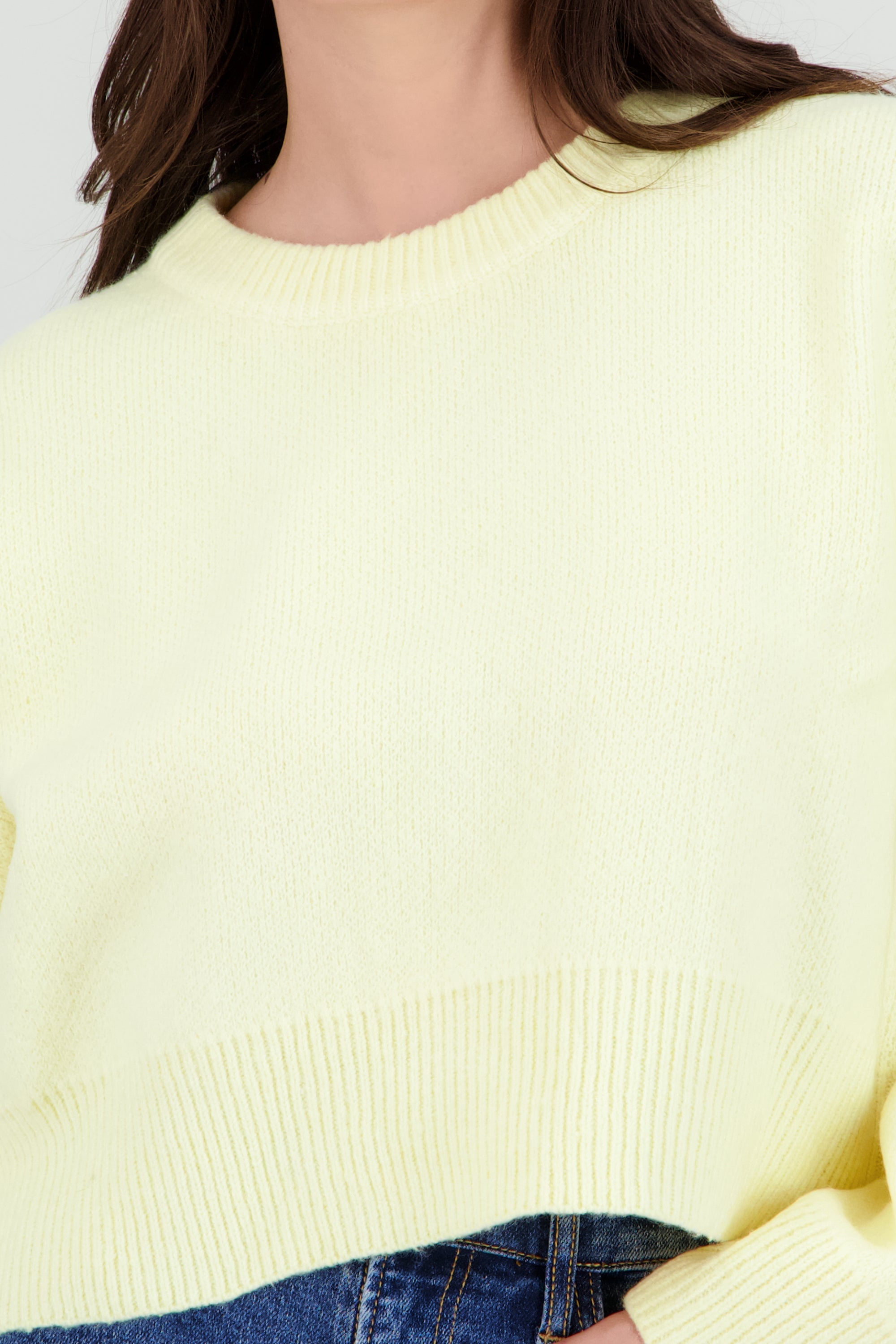 Sueter liso tejido AMARILLO PASTEL