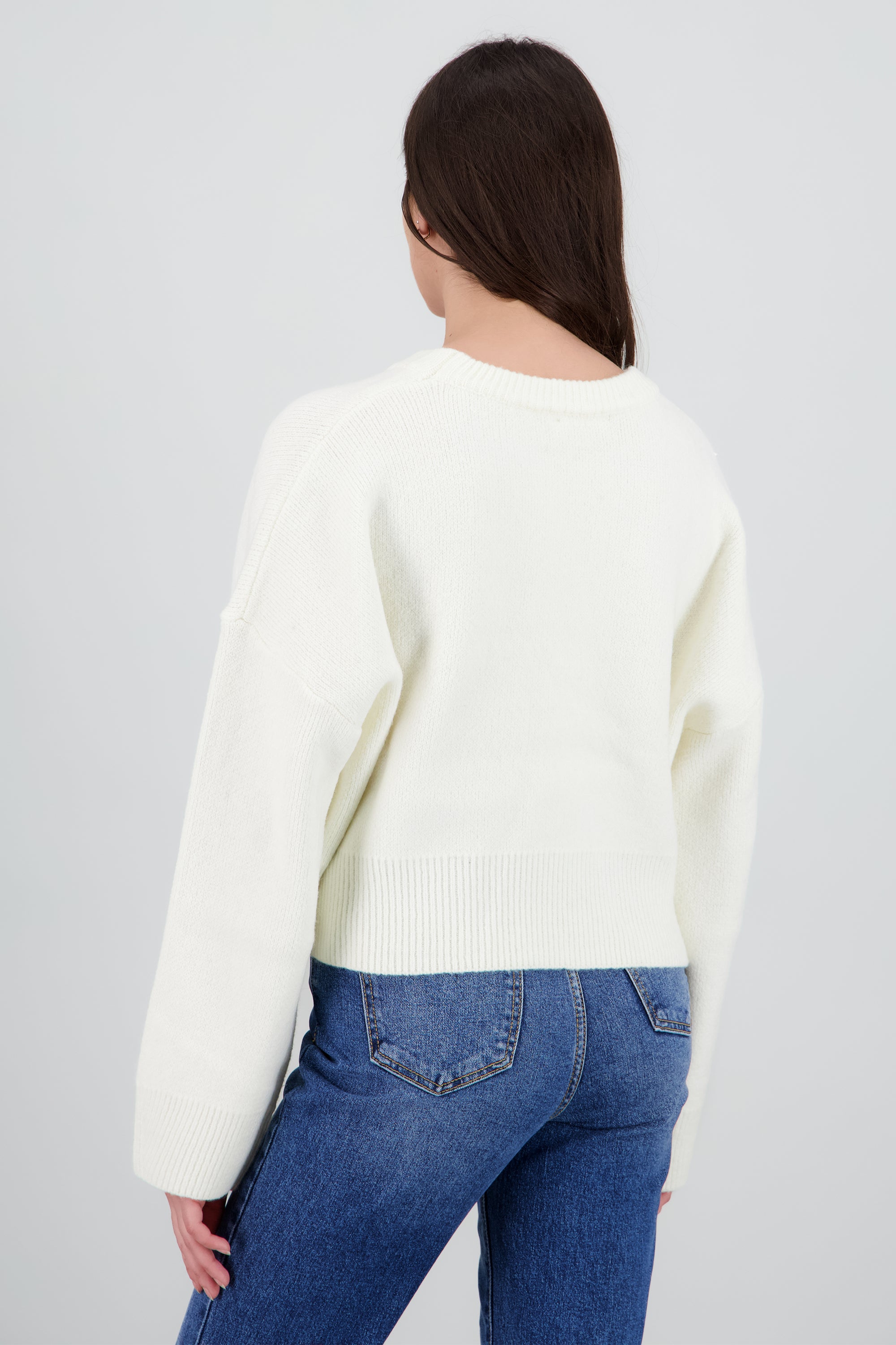 Sueter liso tejido HUESO
